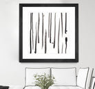 Monochrome Gestures IX by June Erica Vess on GIANT ART - black abstract