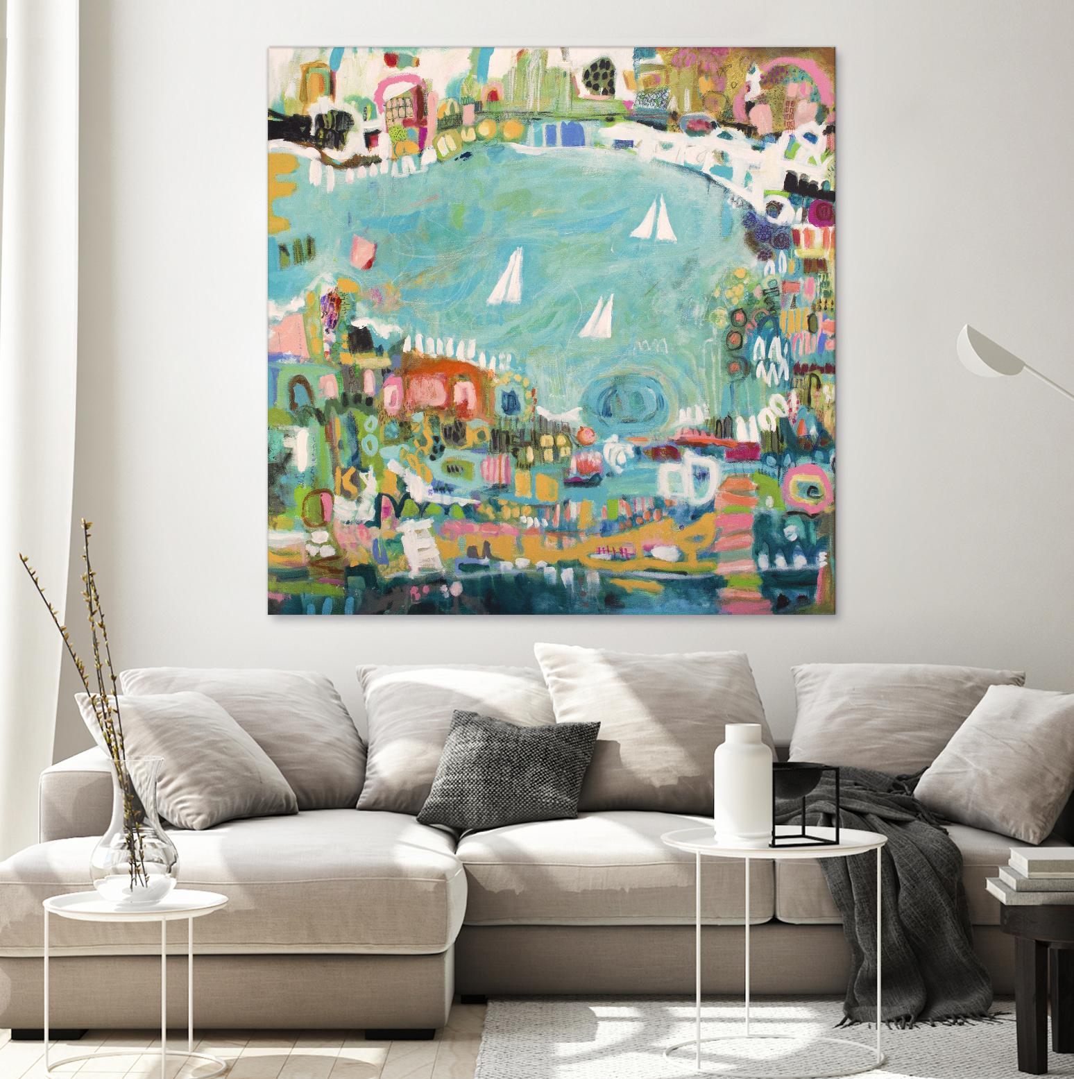 Abstract Marina IV by Karen Fields on GIANT ART - blue abstract