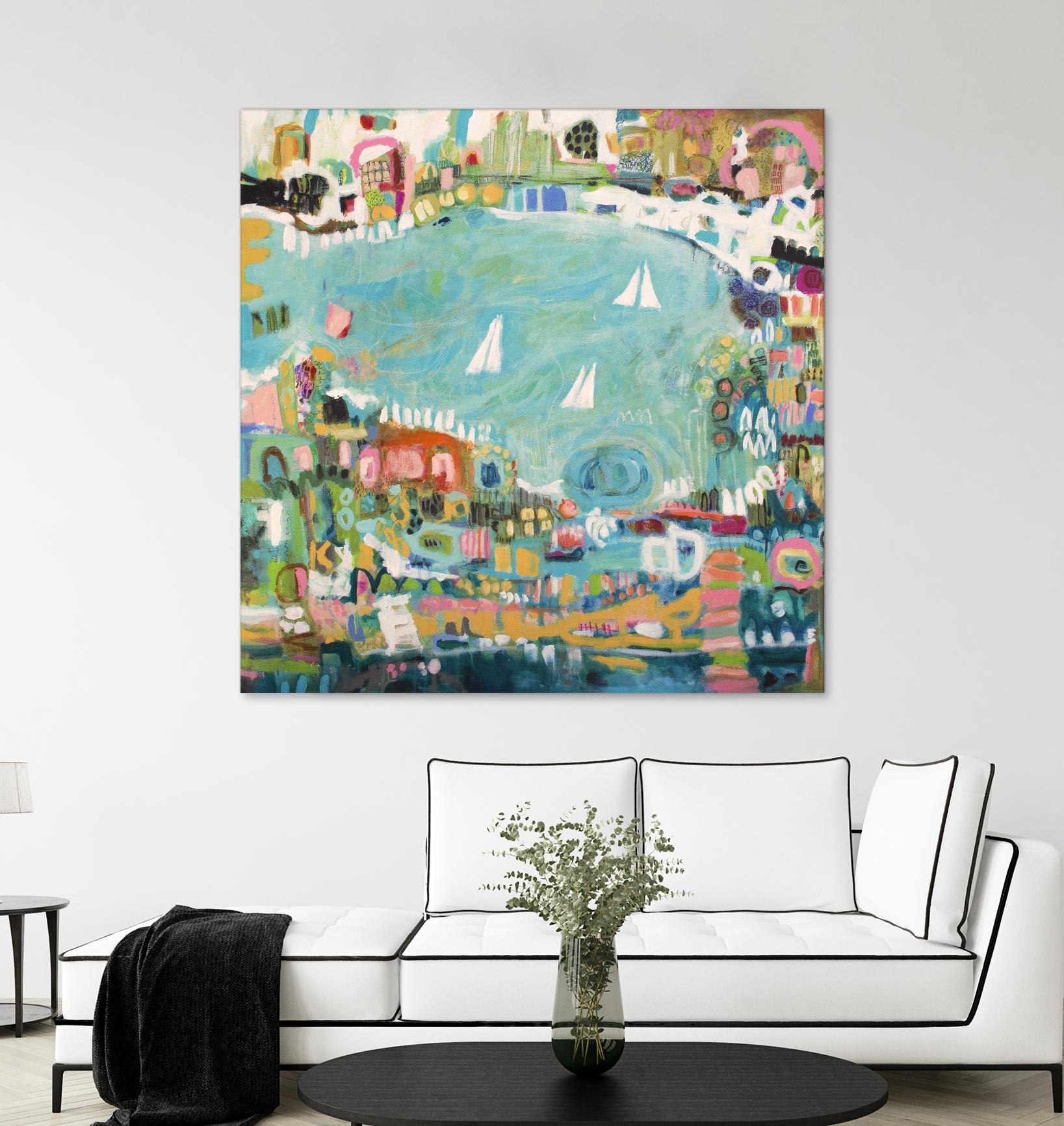 Abstract Marina IV by Karen Fields on GIANT ART - blue abstract