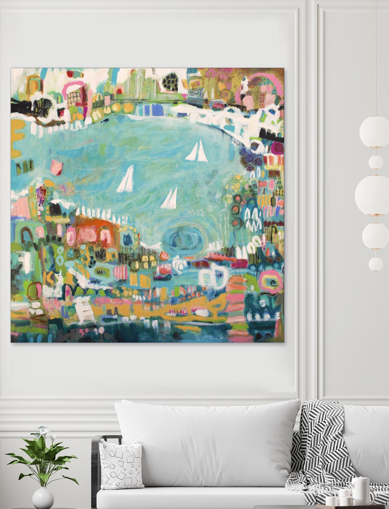 Abstract Marina IV by Karen Fields on GIANT ART - blue abstract