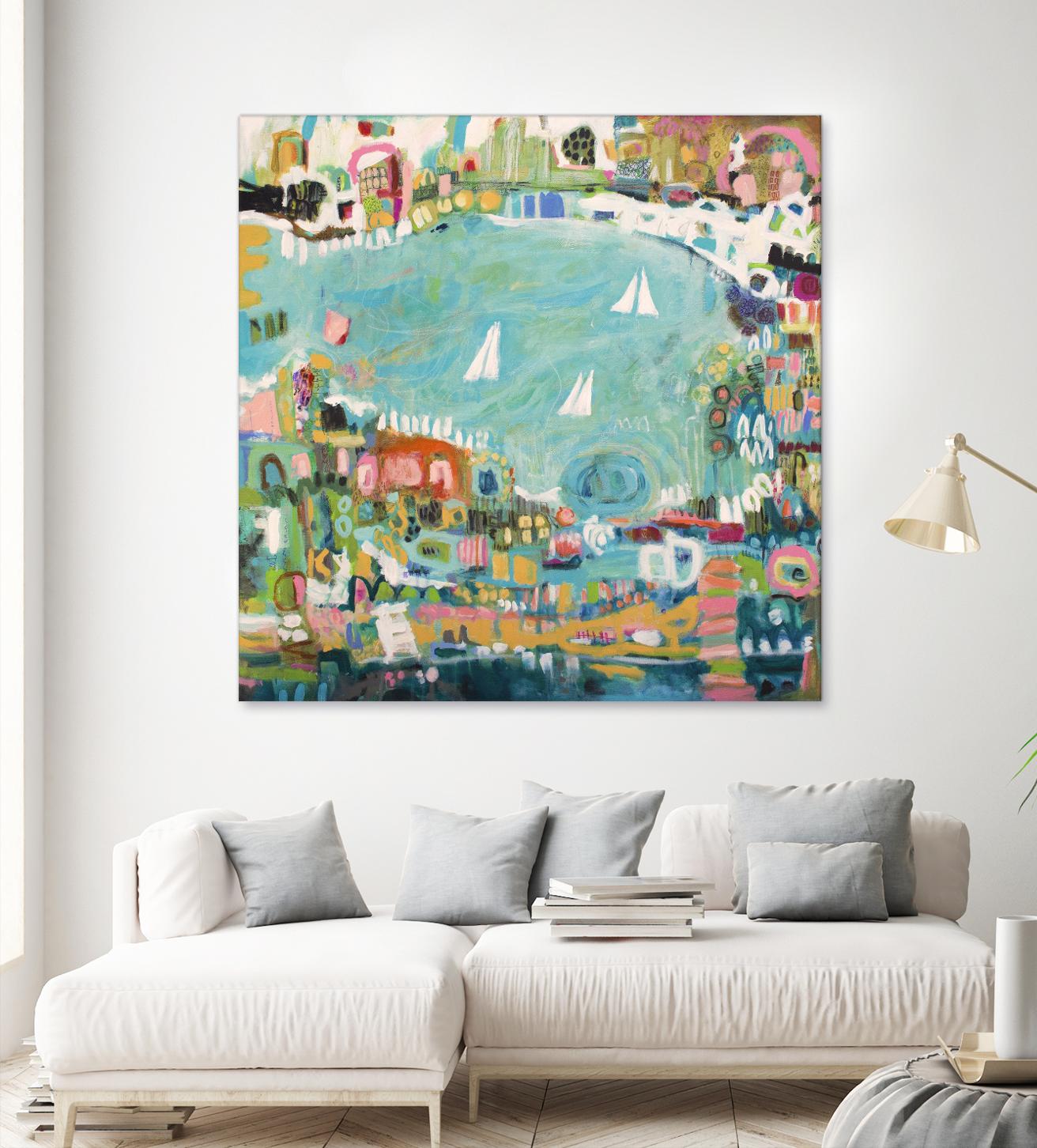 Abstract Marina IV by Karen Fields on GIANT ART - blue abstract