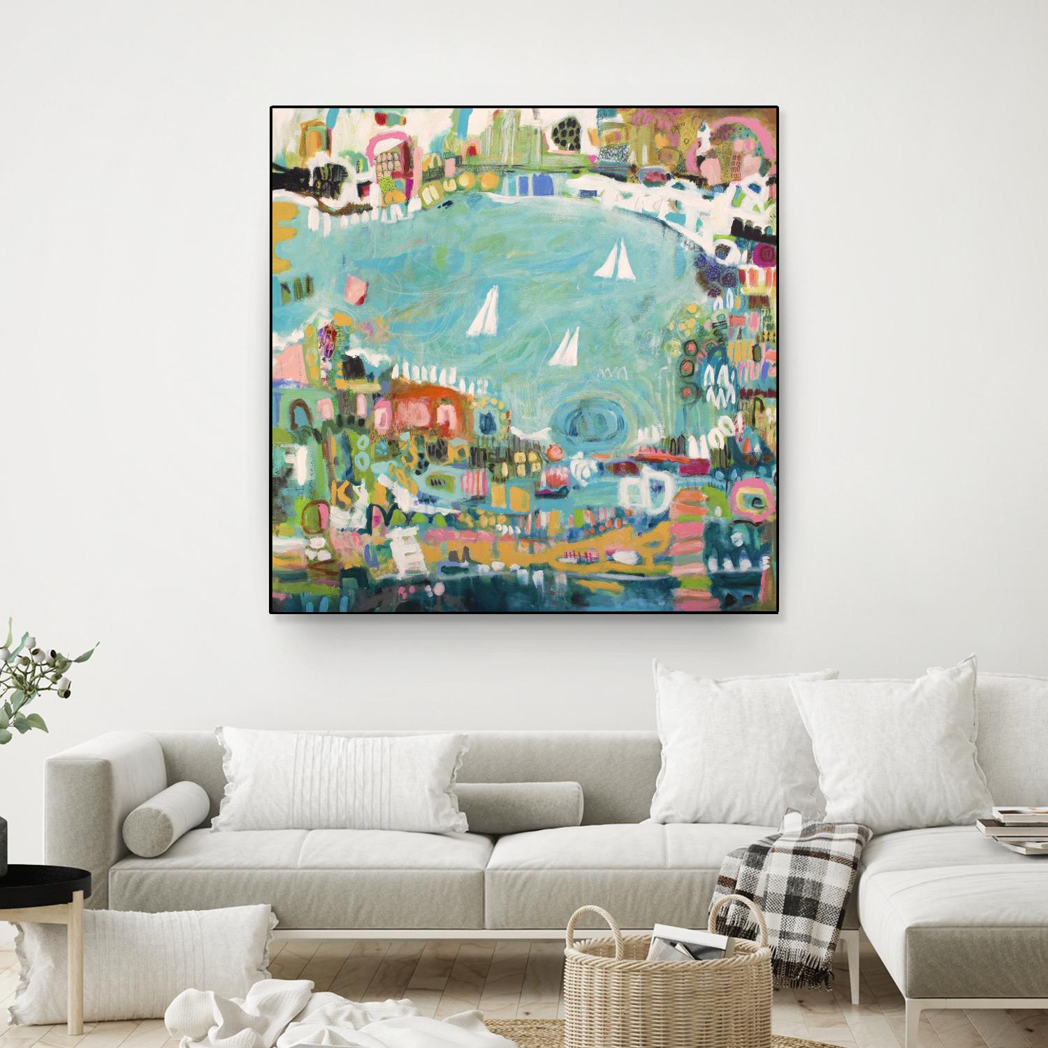 Abstract Marina IV by Karen Fields on GIANT ART - blue abstract