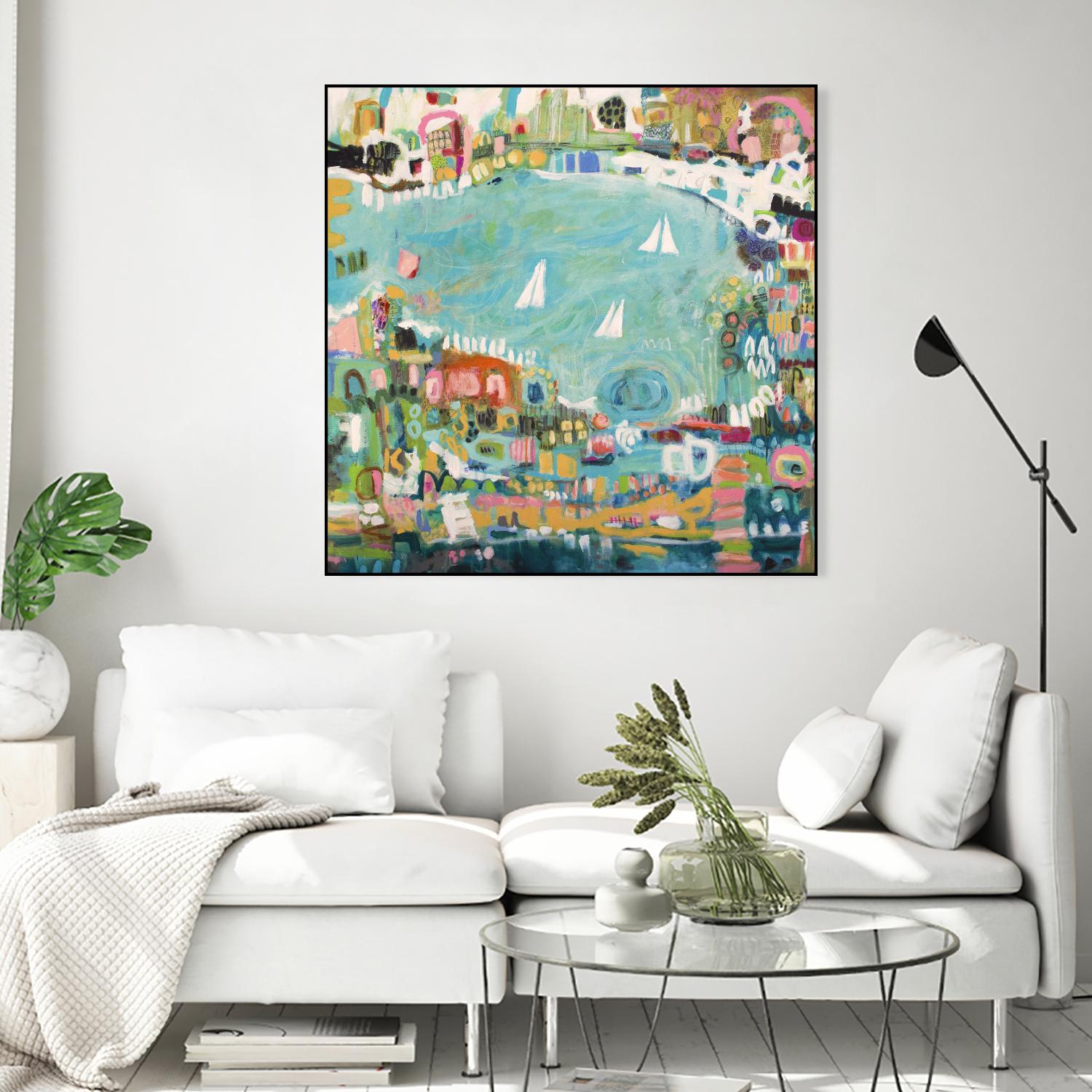 Abstract Marina IV by Karen Fields on GIANT ART - blue abstract