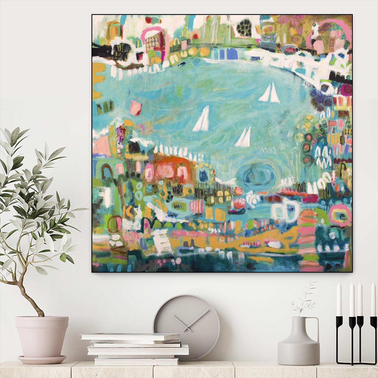 Abstract Marina IV by Karen Fields on GIANT ART - blue abstract