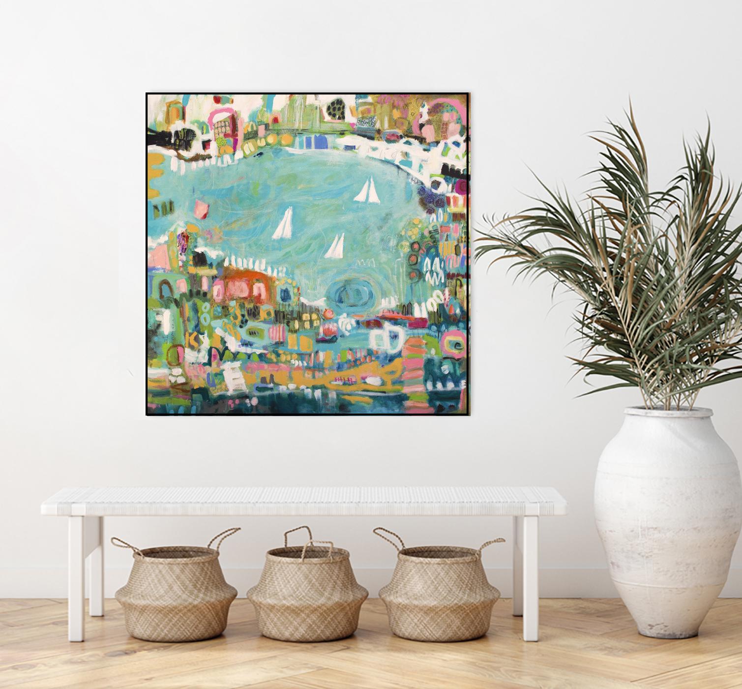 Abstract Marina IV by Karen Fields on GIANT ART - blue abstract