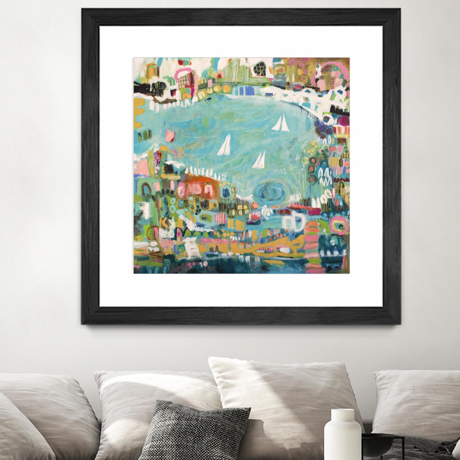 Abstract Marina IV by Karen Fields on GIANT ART - blue abstract