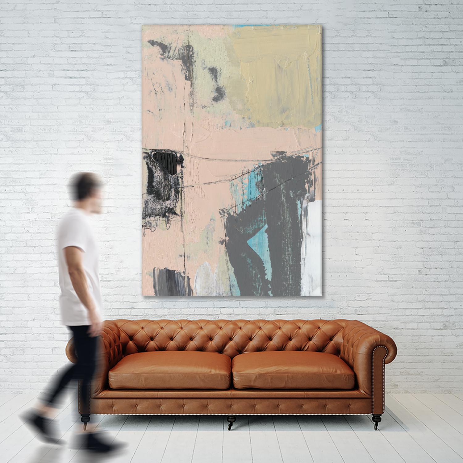 Pink-A- Boo I by Jennifer Goldberger on GIANT ART - abstract