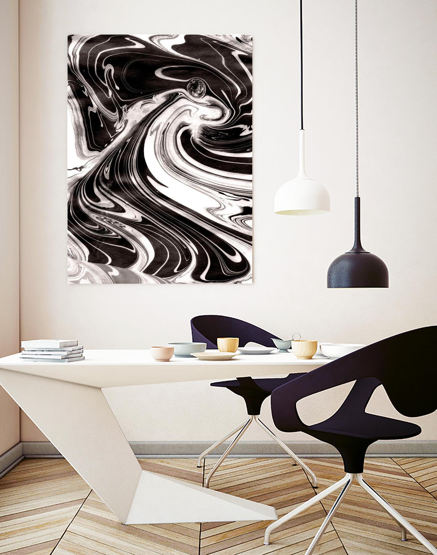 Yinyang III by Alicia Ludwig on GIANT ART - black abstract