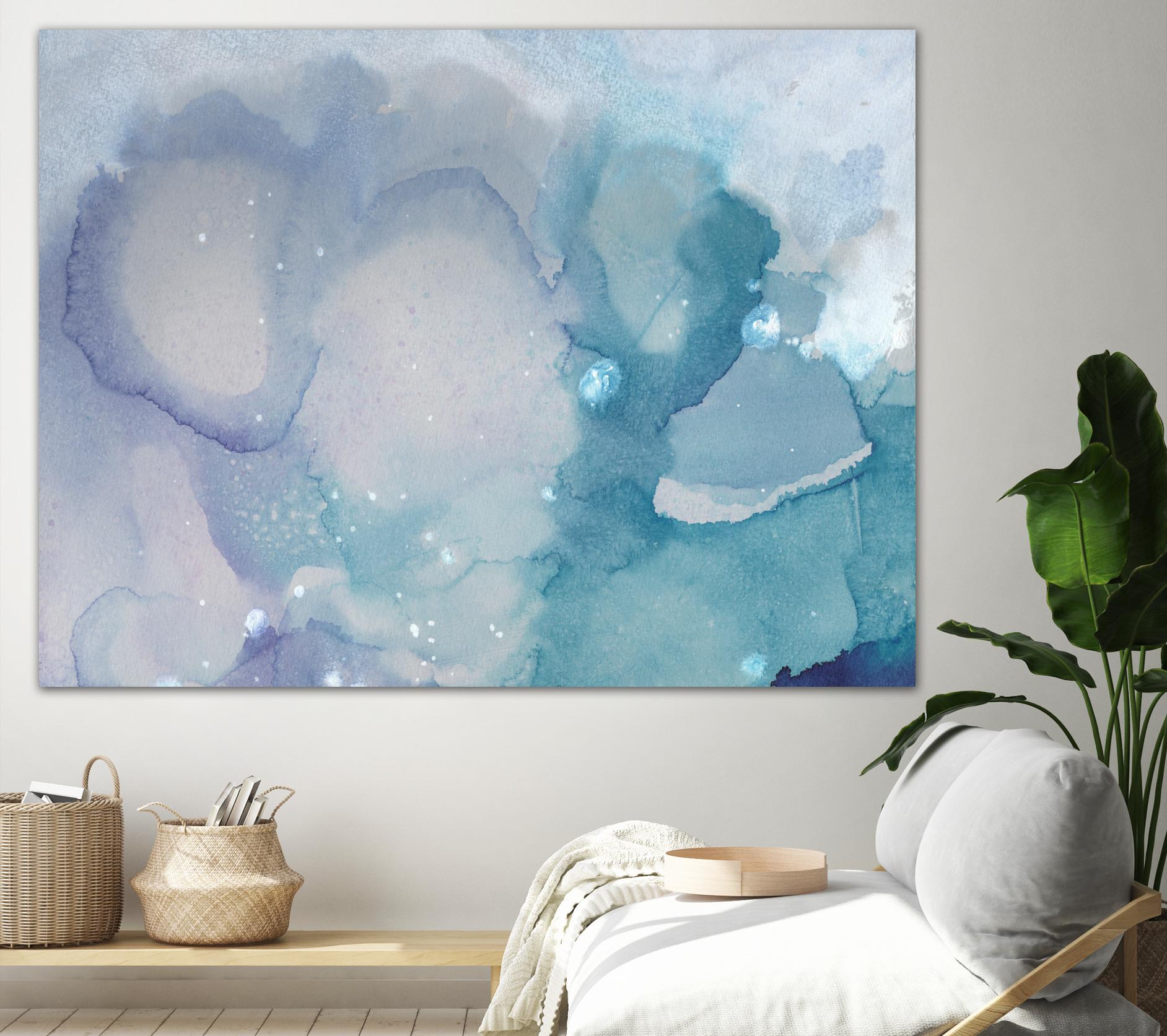 Ice Crystals I by Joyce Combs on GIANT ART - blue abstract