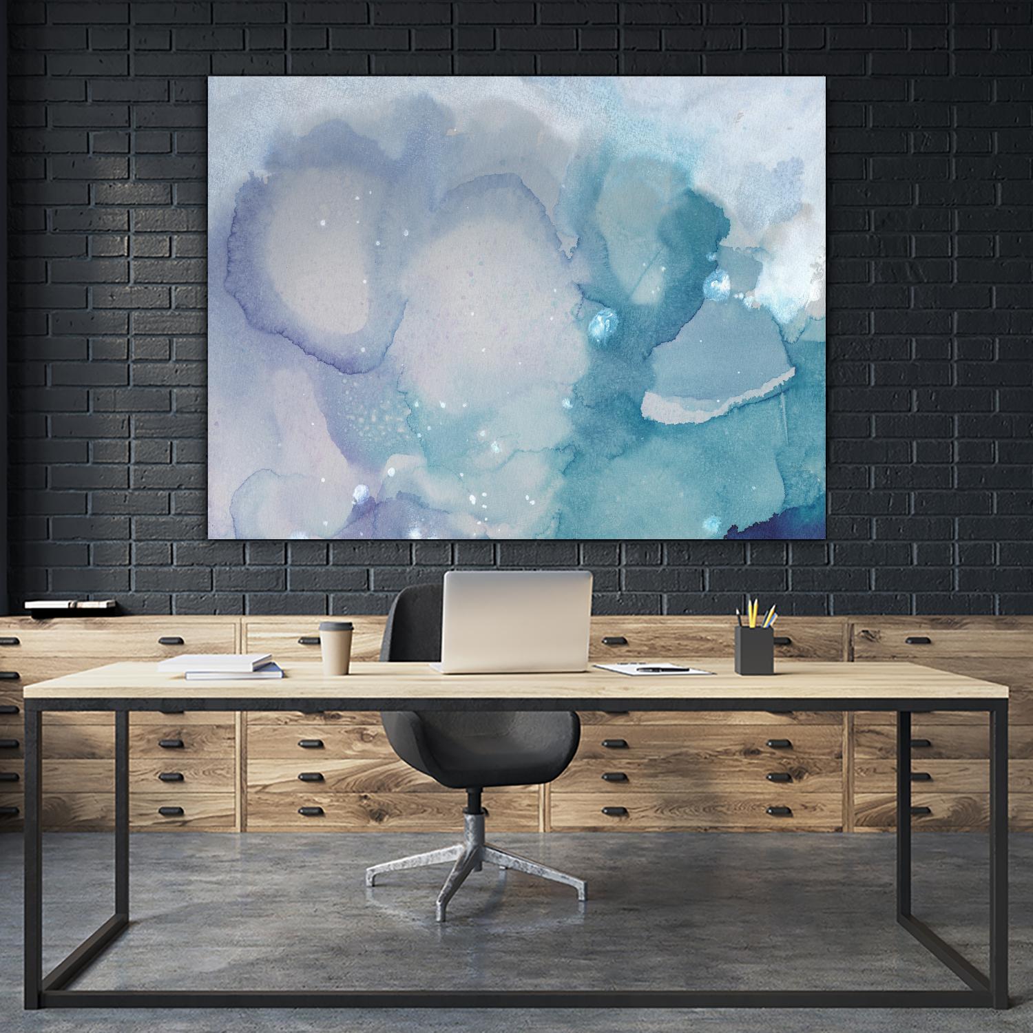 Ice Crystals I by Joyce Combs on GIANT ART - blue abstract