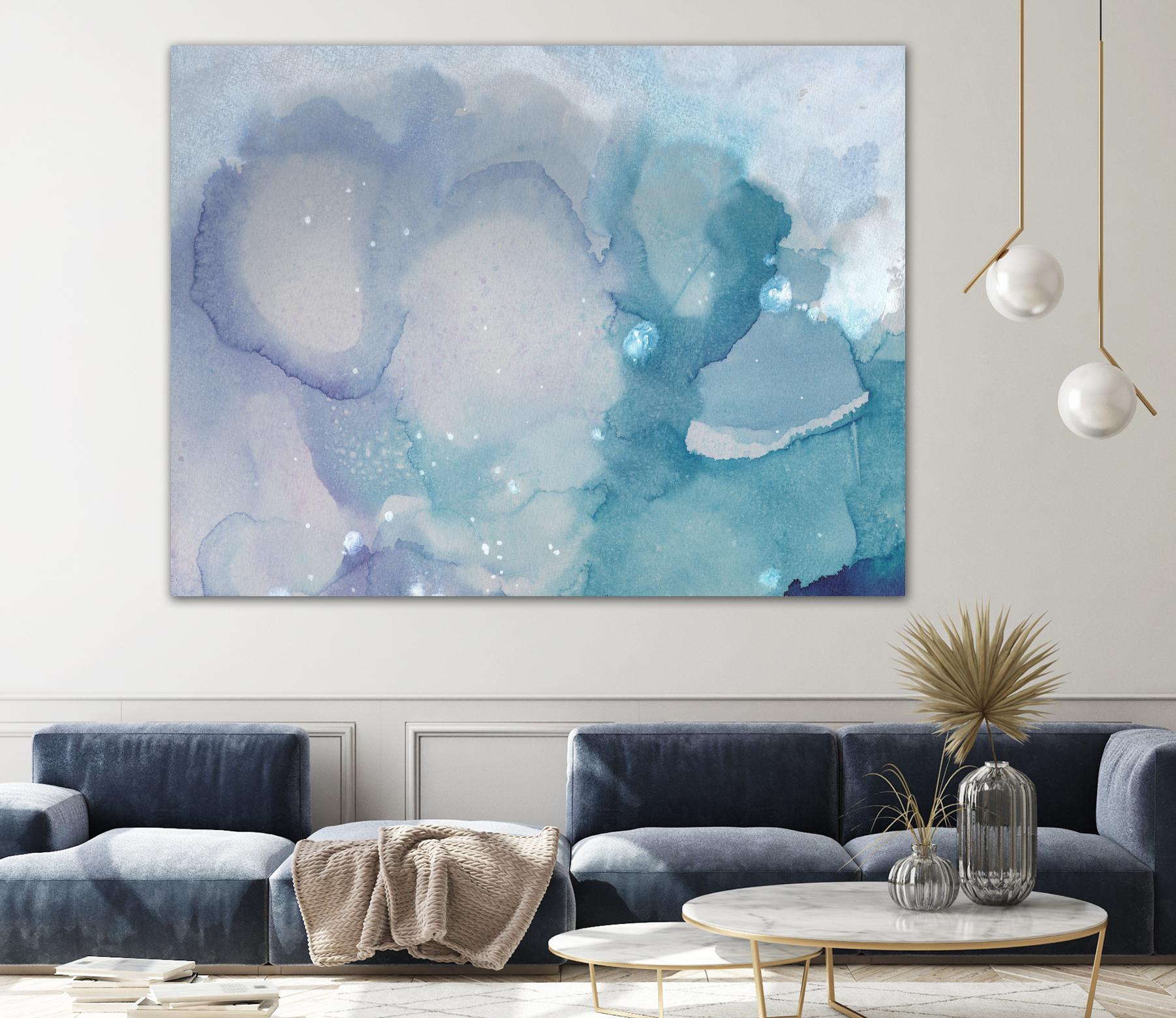 Ice Crystals I by Joyce Combs on GIANT ART - blue abstract