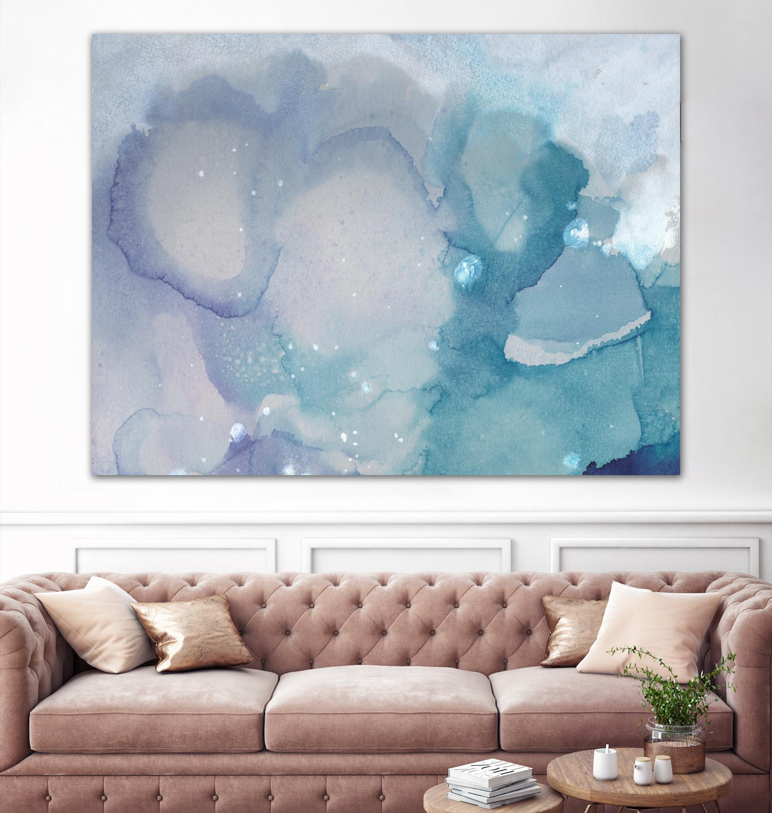 Ice Crystals I by Joyce Combs on GIANT ART - blue abstract