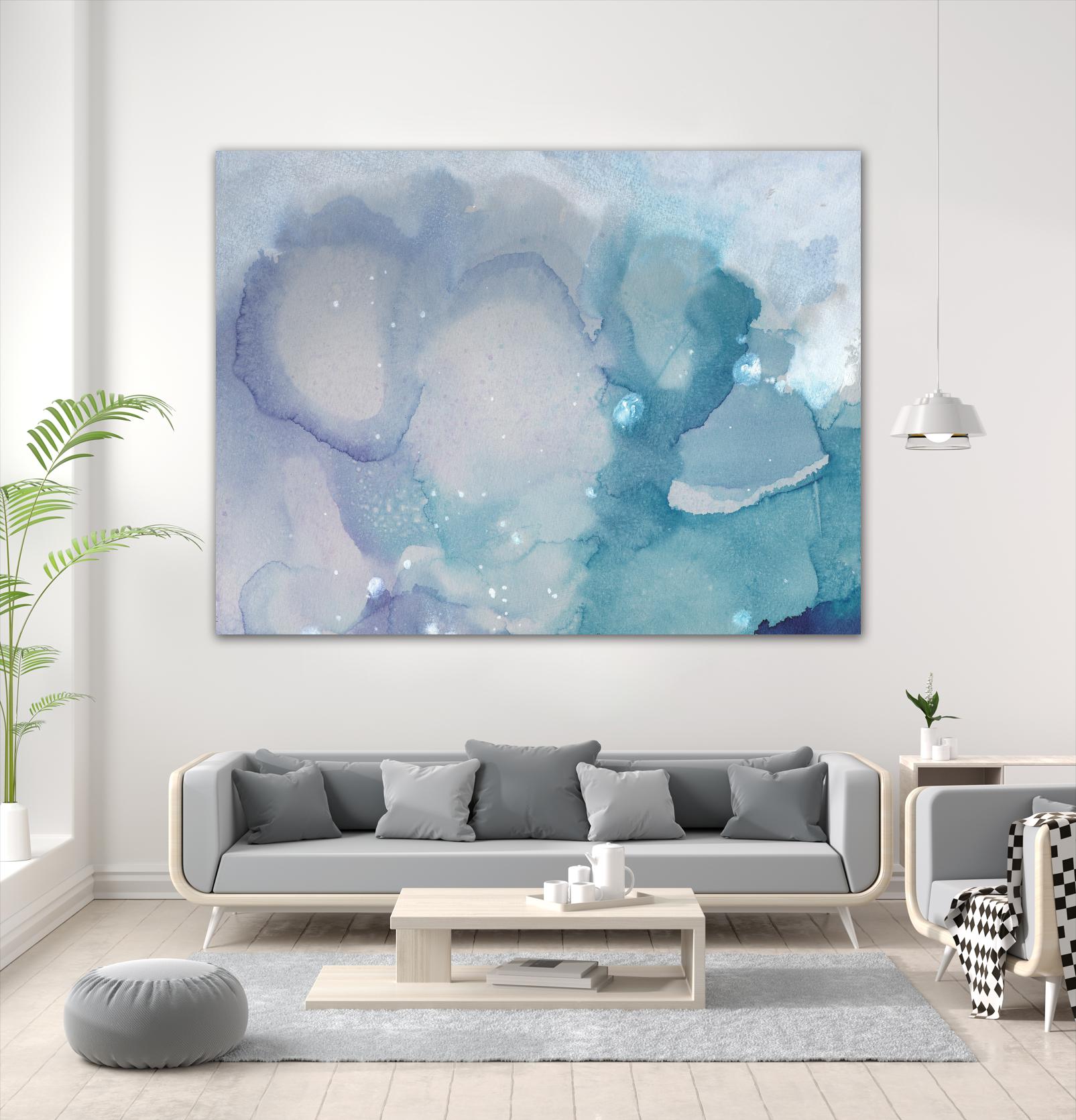 Ice Crystals I by Joyce Combs on GIANT ART - blue abstract