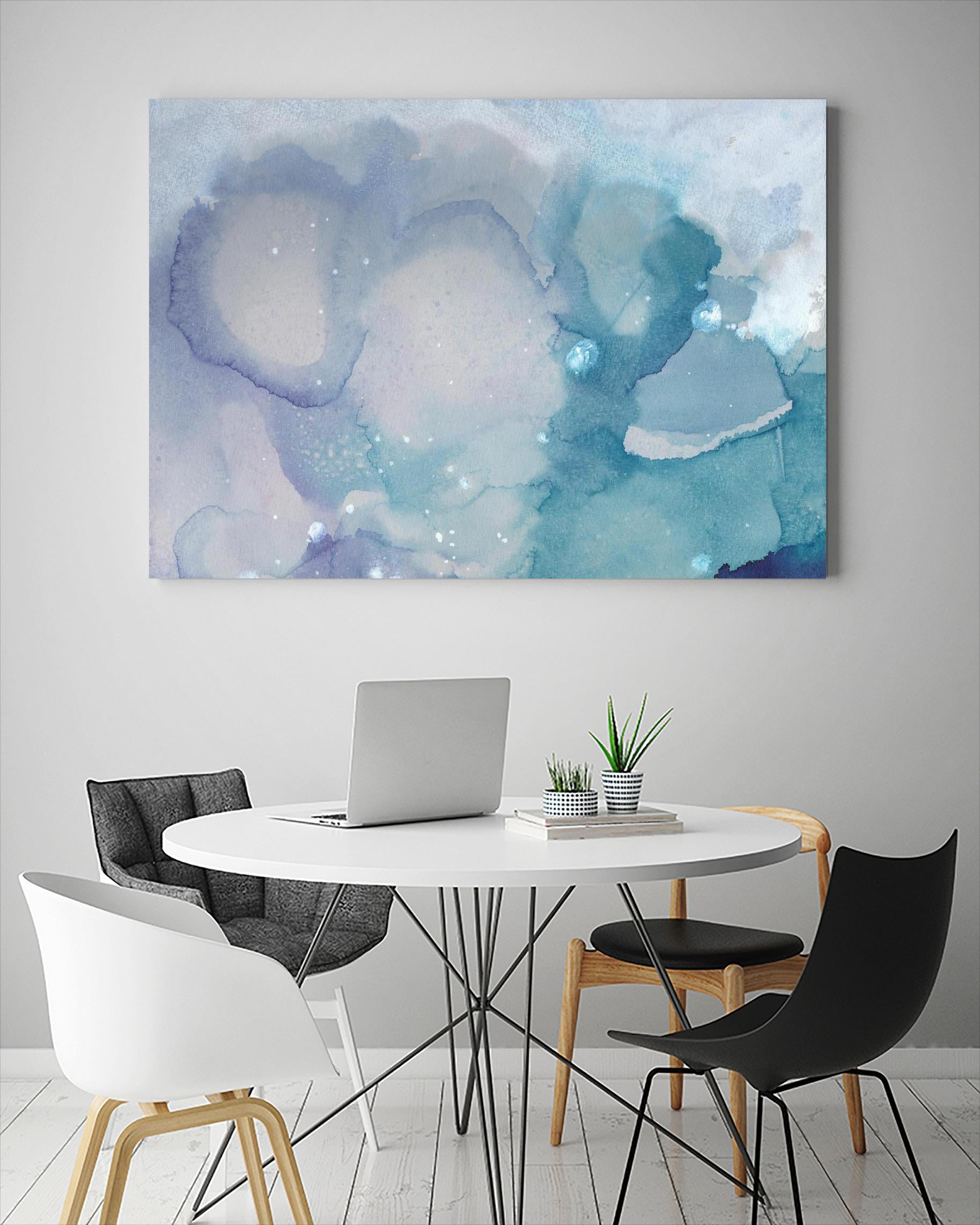 Ice Crystals I by Joyce Combs on GIANT ART - blue abstract