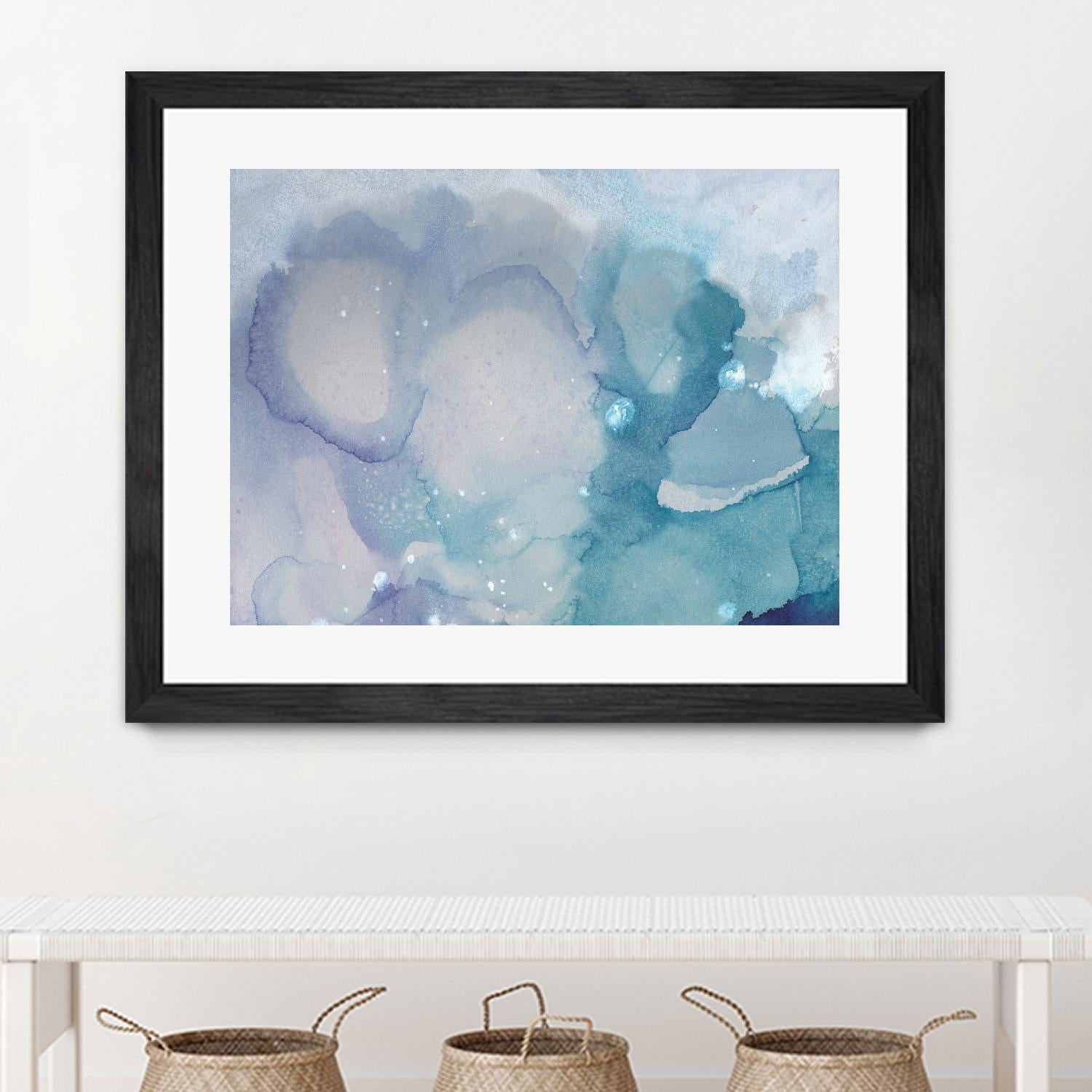 Ice Crystals I by Joyce Combs on GIANT ART - blue abstract