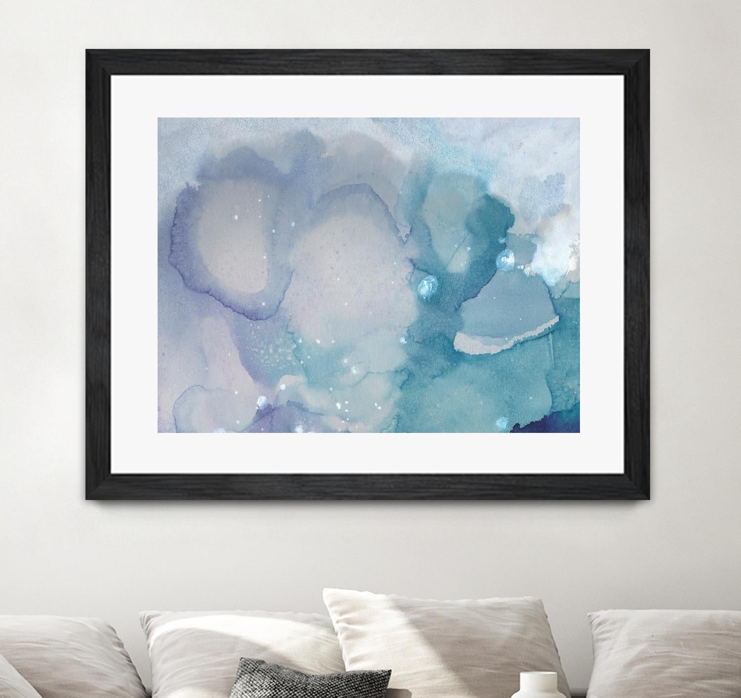 Ice Crystals I by Joyce Combs on GIANT ART - blue abstract