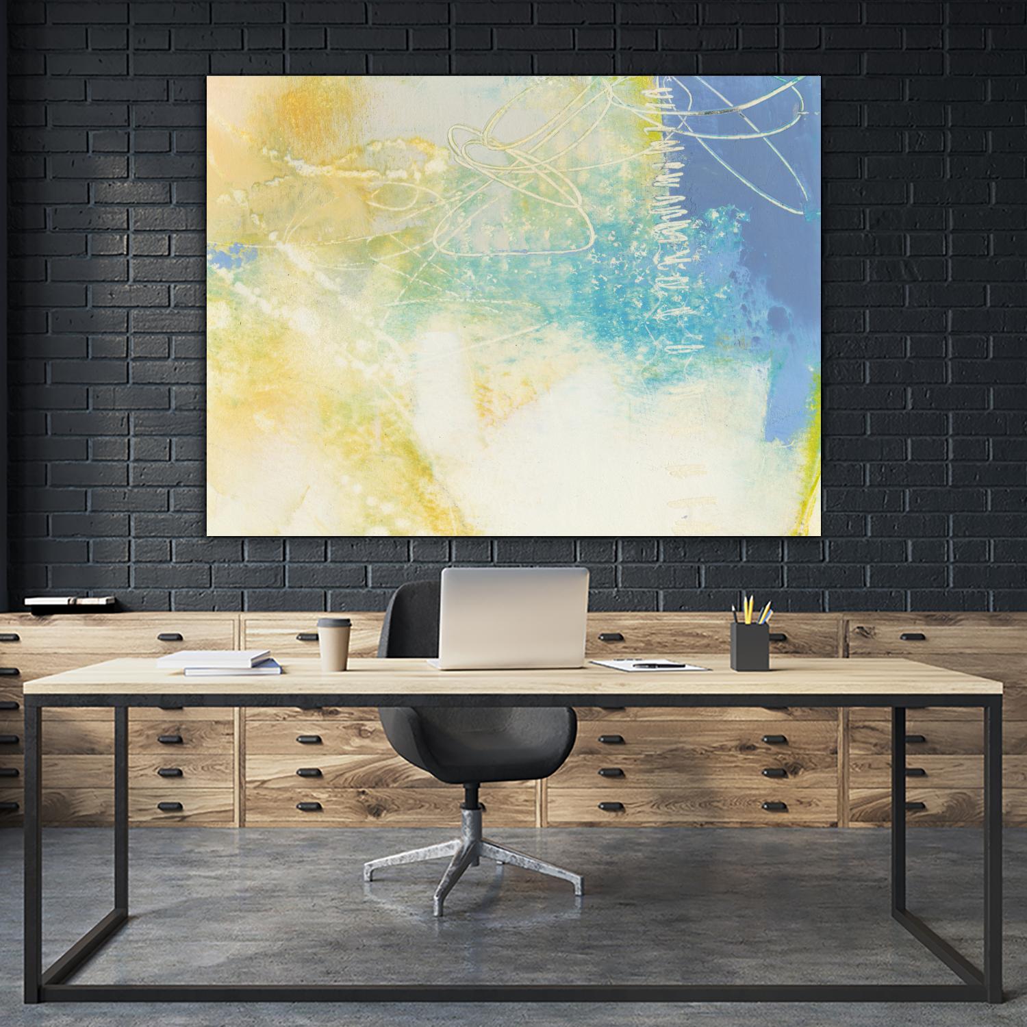 Blue Lux I by Sue Jachimiec on GIANT ART - blue abstract