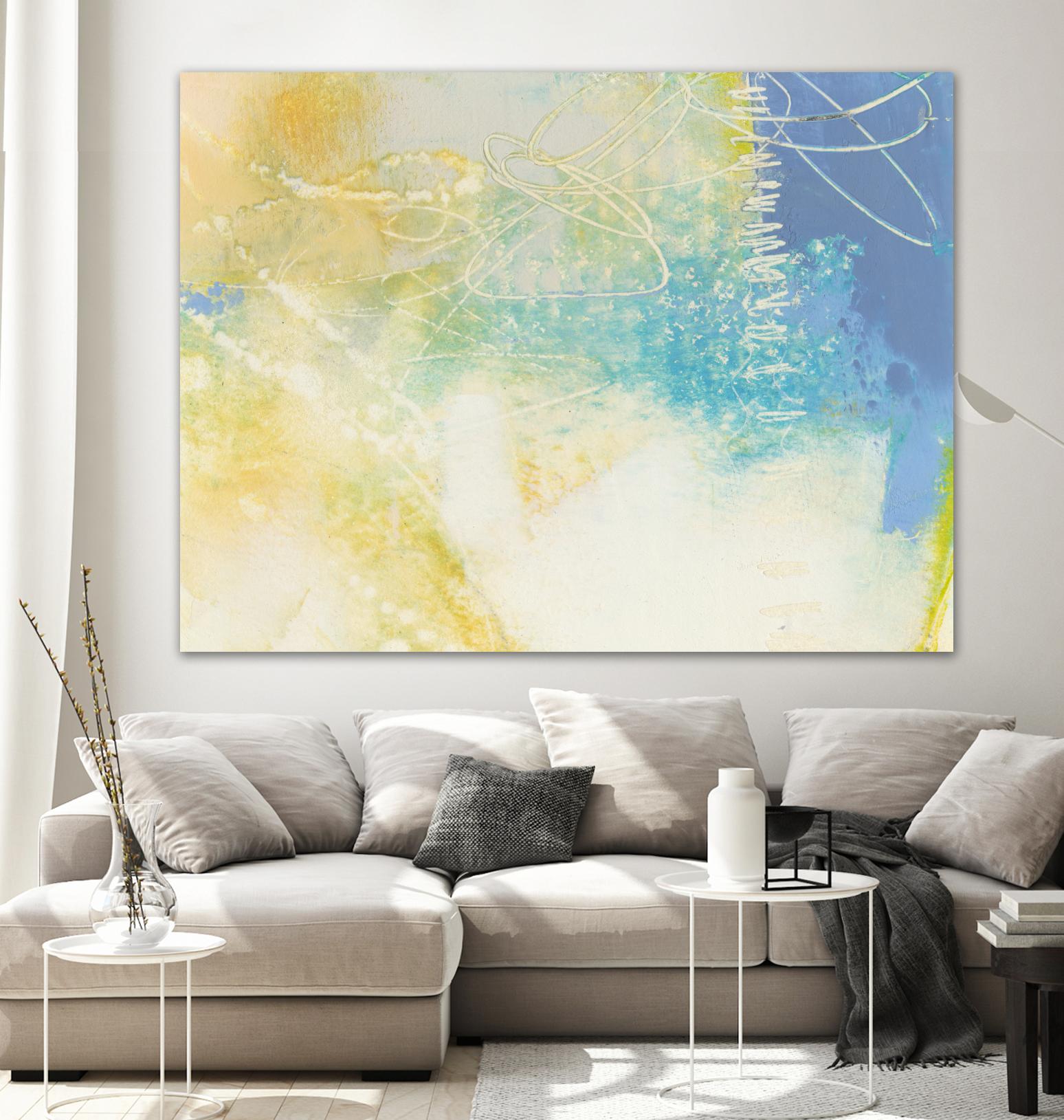 Blue Lux I by Sue Jachimiec on GIANT ART - blue abstract