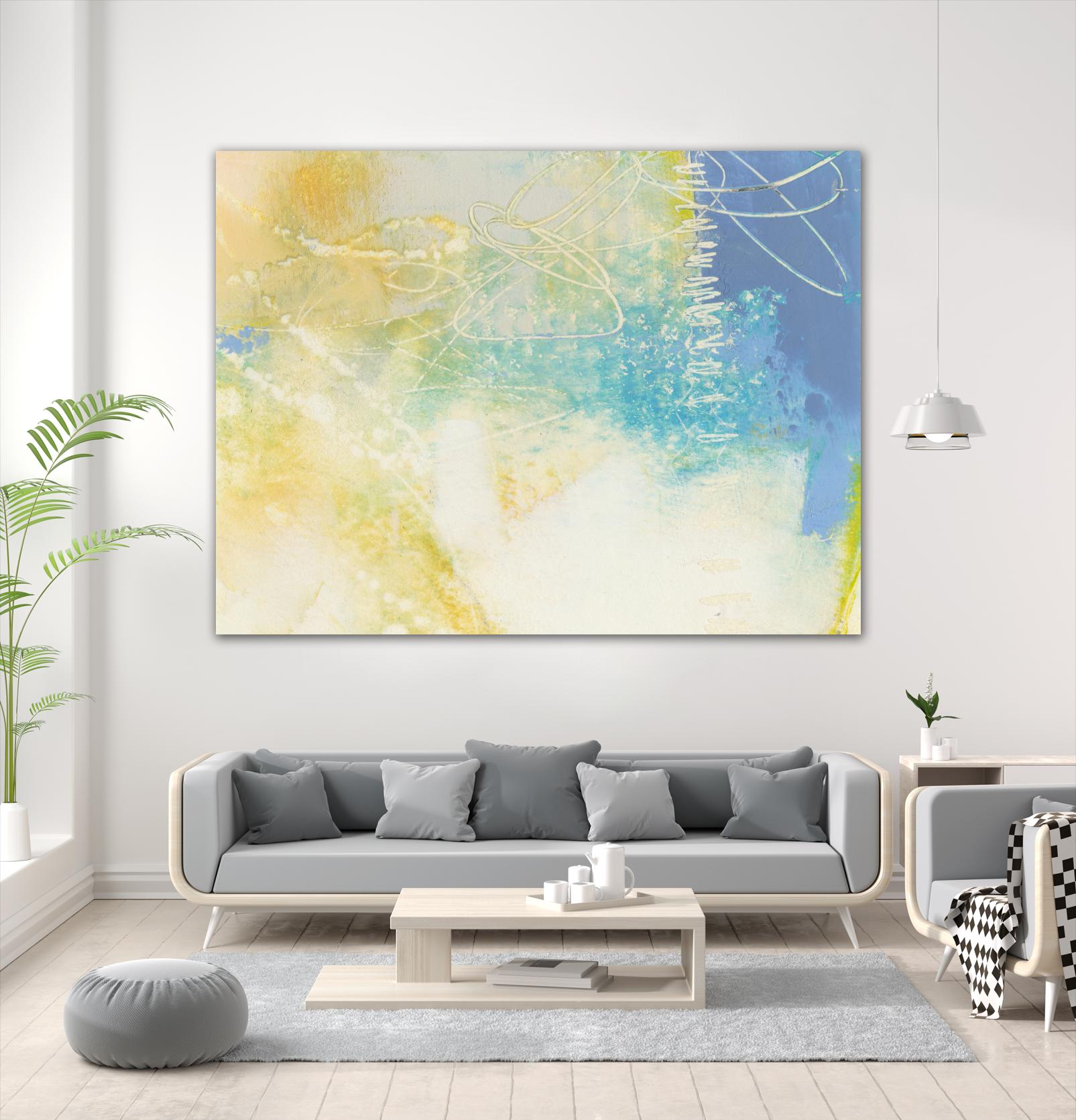 Blue Lux I by Sue Jachimiec on GIANT ART - blue abstract