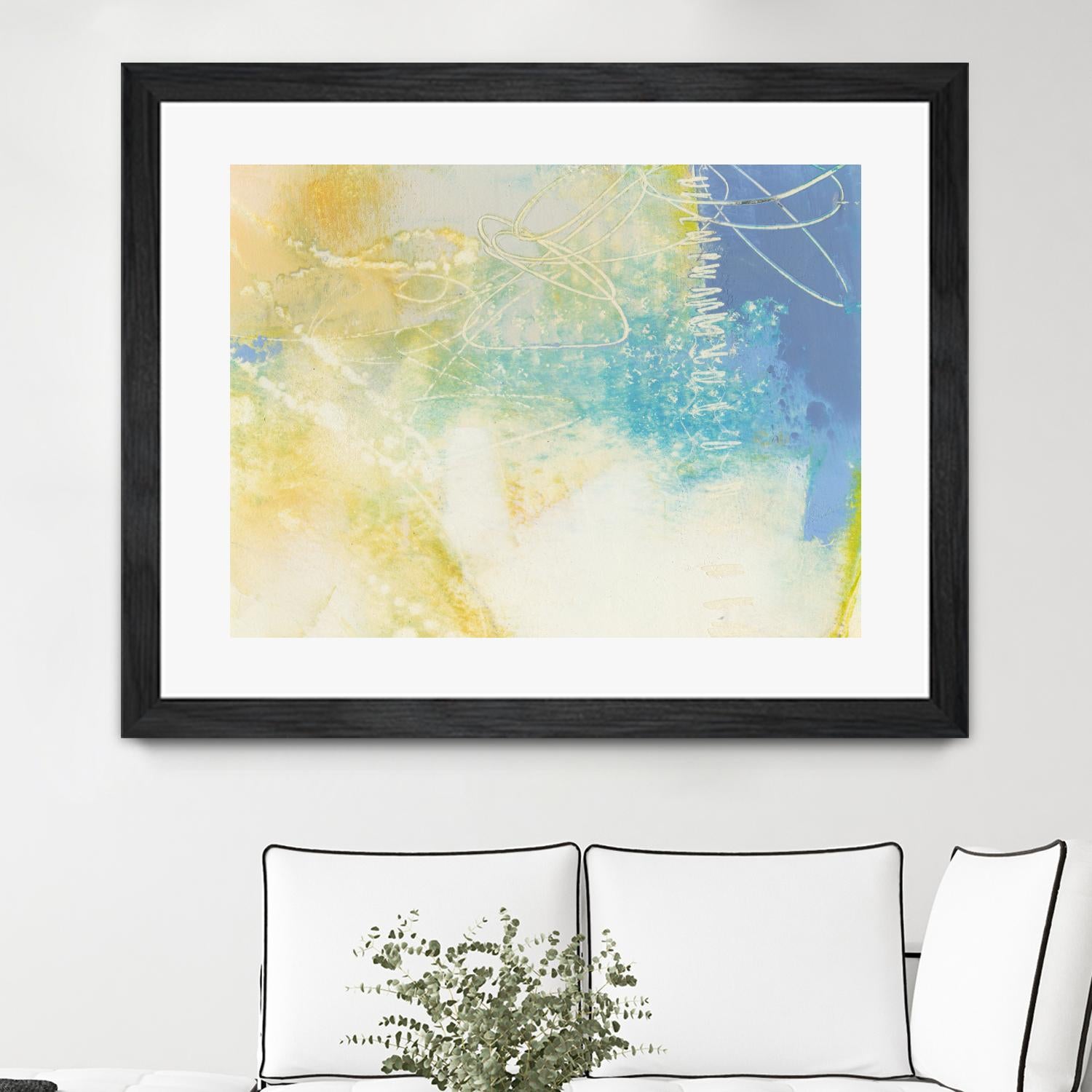 Blue Lux I by Sue Jachimiec on GIANT ART - blue abstract