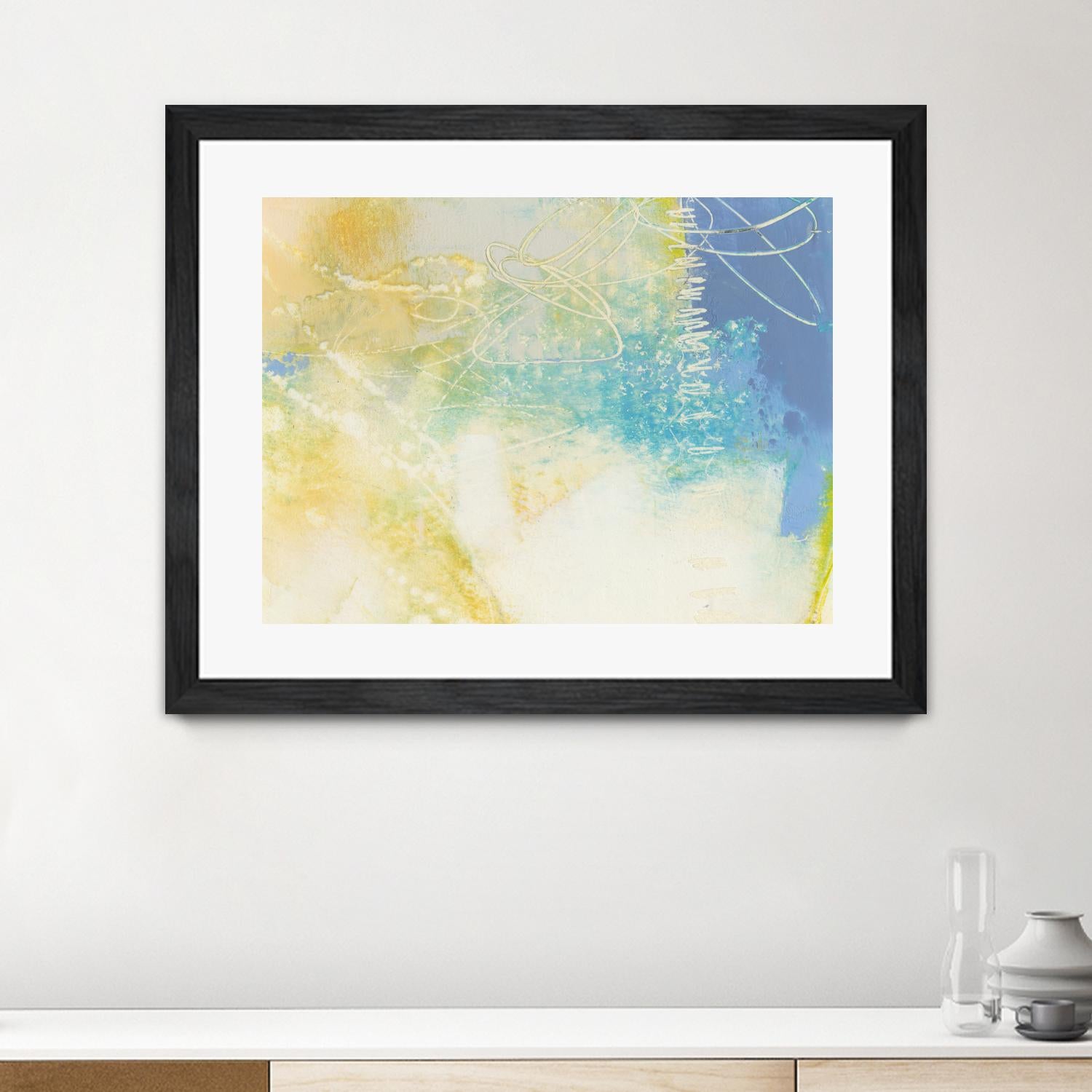 Blue Lux I by Sue Jachimiec on GIANT ART - blue abstract