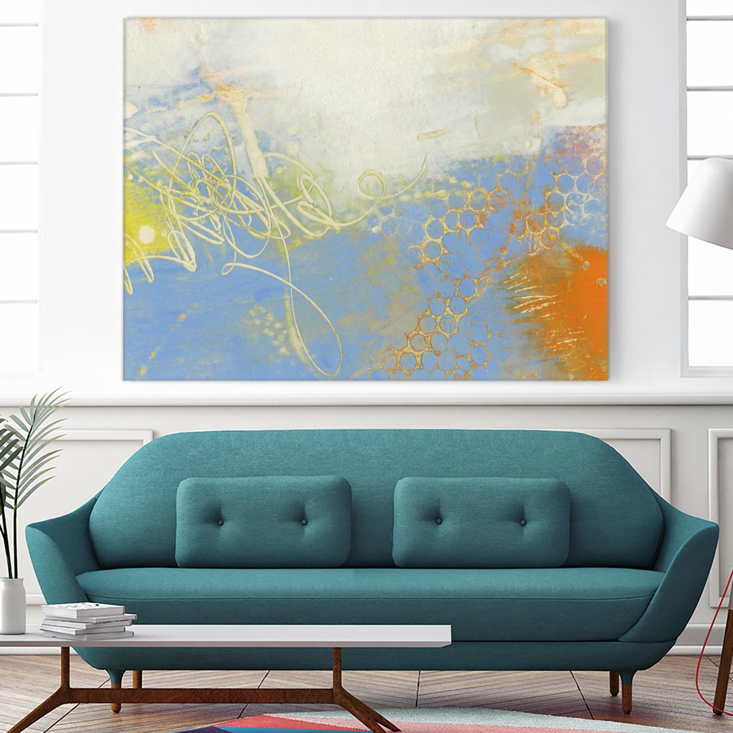 Blue Lux II by Sue Jachimiec on GIANT ART - blue abstract