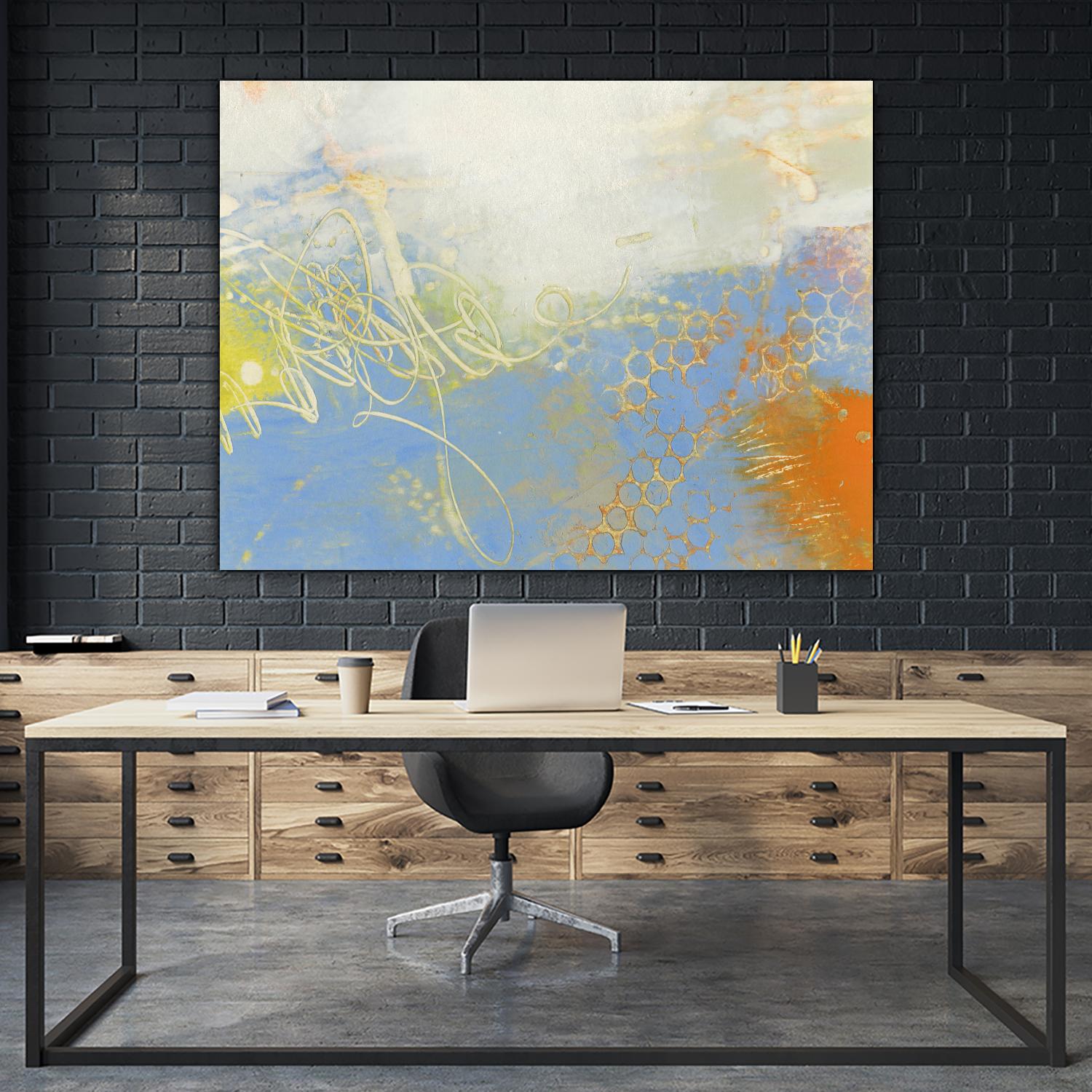 Blue Lux II by Sue Jachimiec on GIANT ART - blue abstract