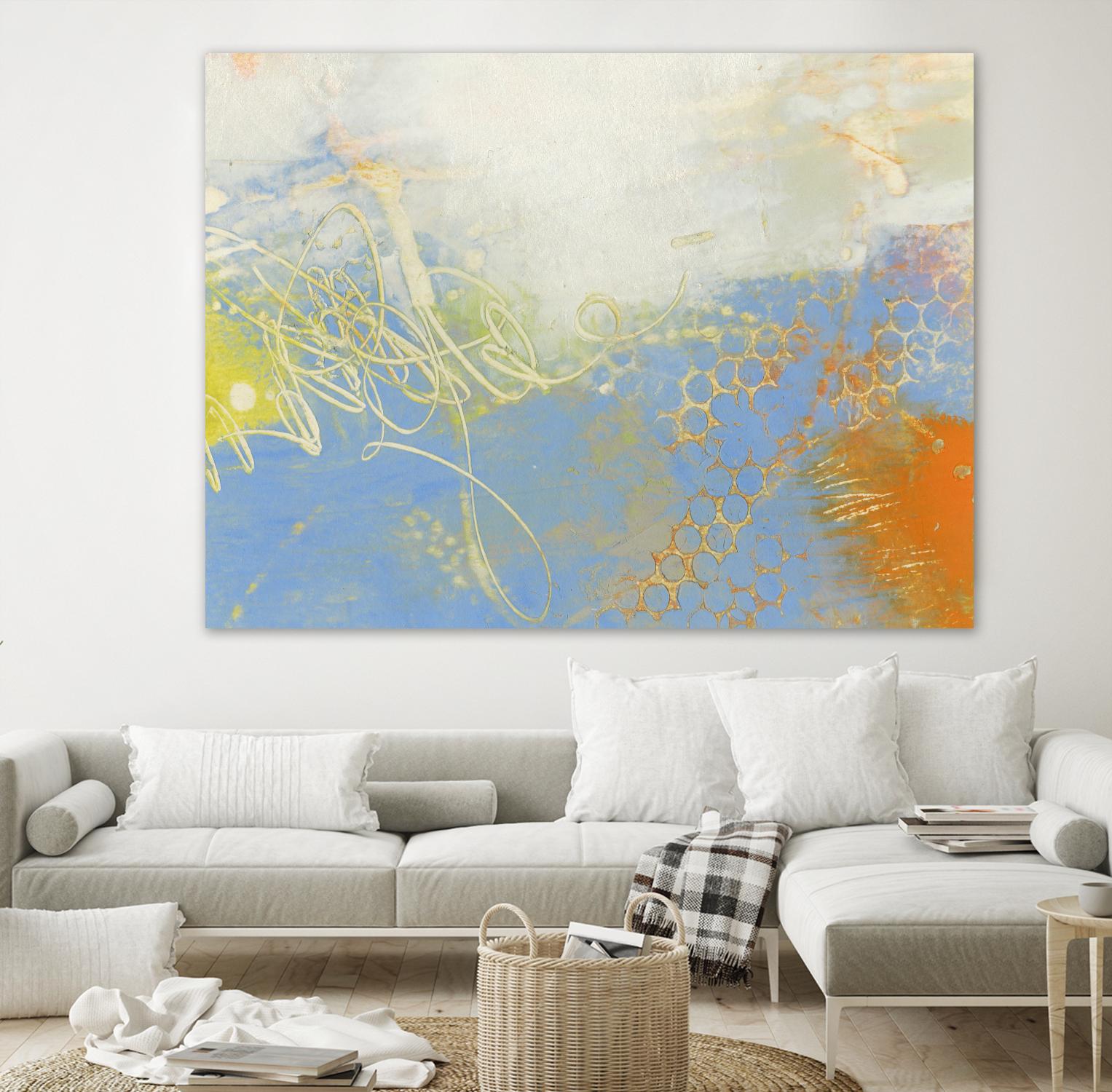 Blue Lux II by Sue Jachimiec on GIANT ART - blue abstract