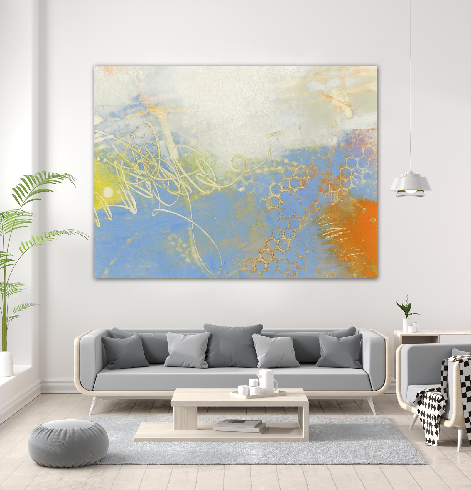 Blue Lux II by Sue Jachimiec on GIANT ART - blue abstract
