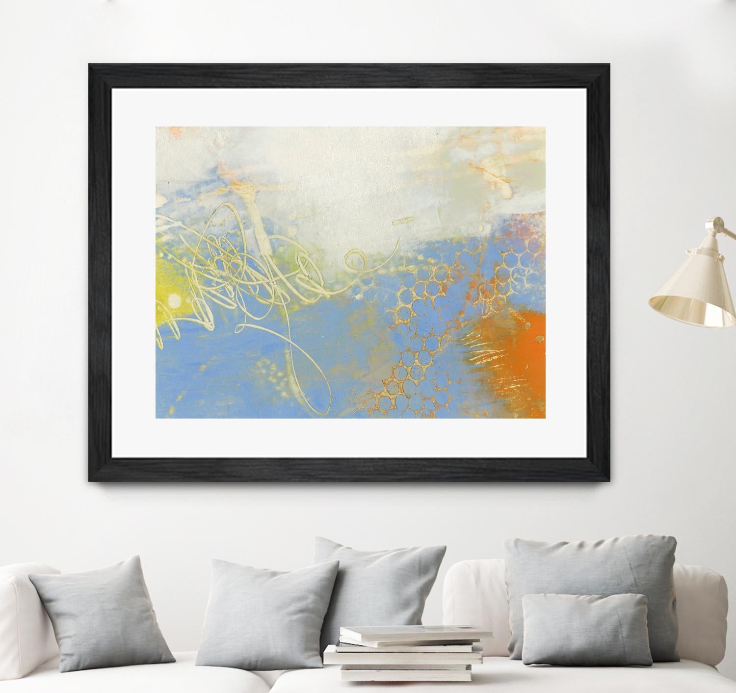 Blue Lux II by Sue Jachimiec on GIANT ART - blue abstract