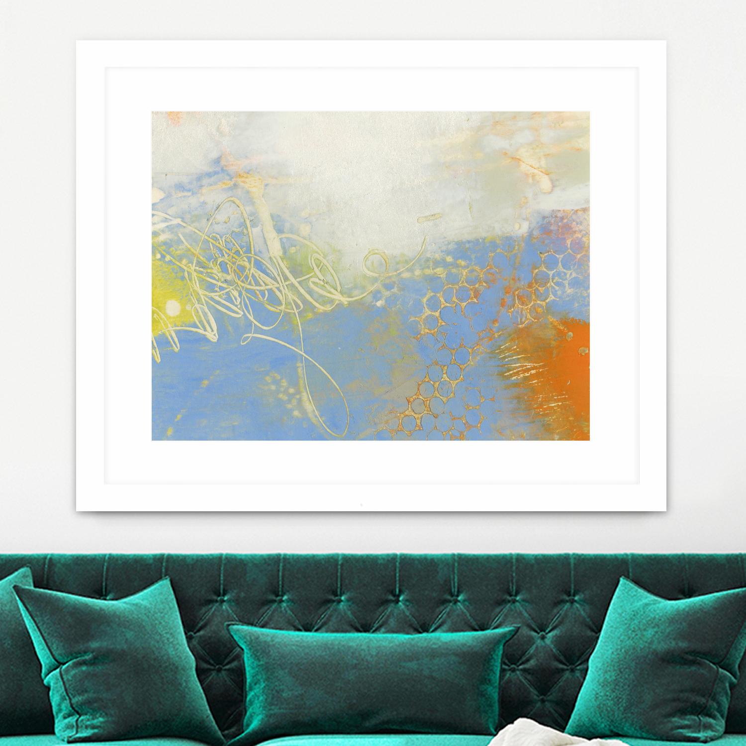 Blue Lux II by Sue Jachimiec on GIANT ART - blue abstract