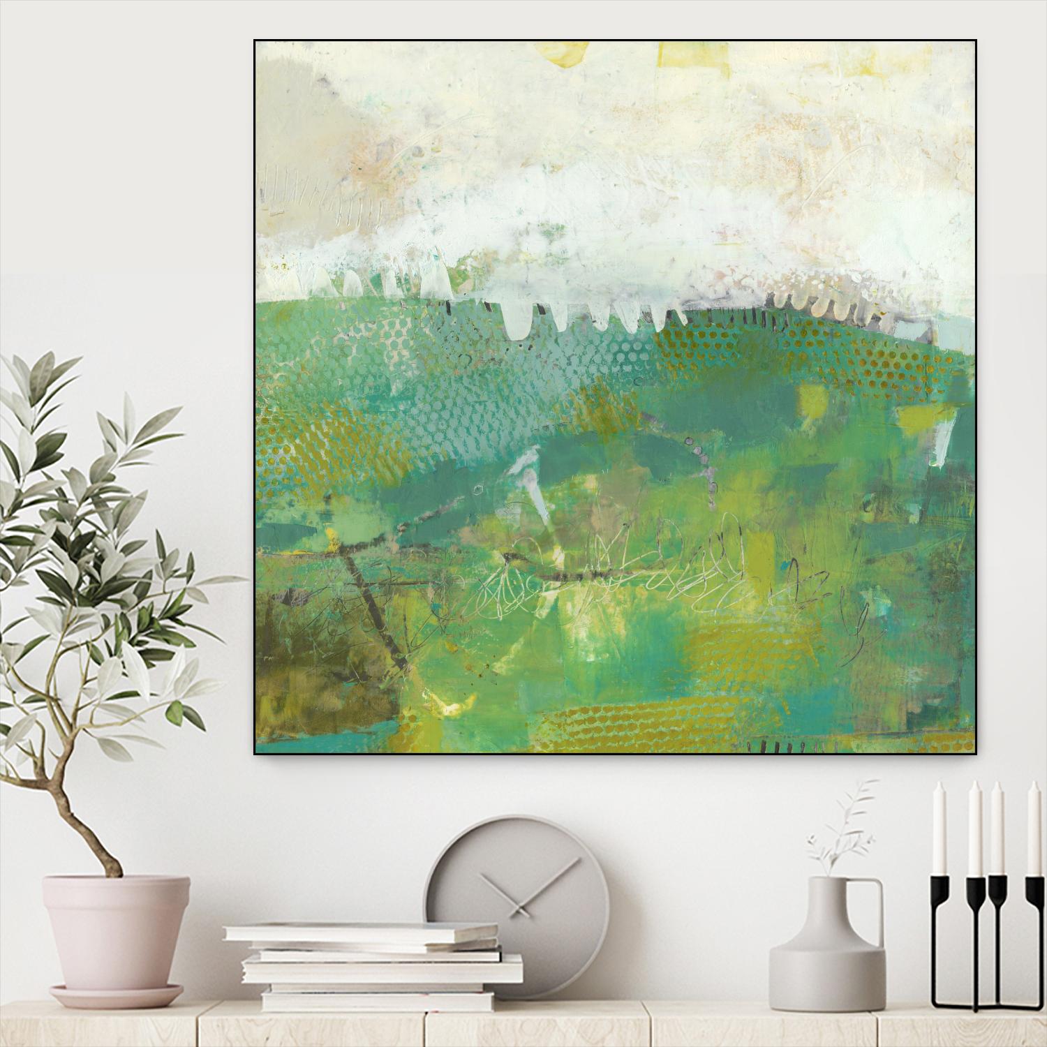 Twink by Sue Jachimiec on GIANT ART - green abstract