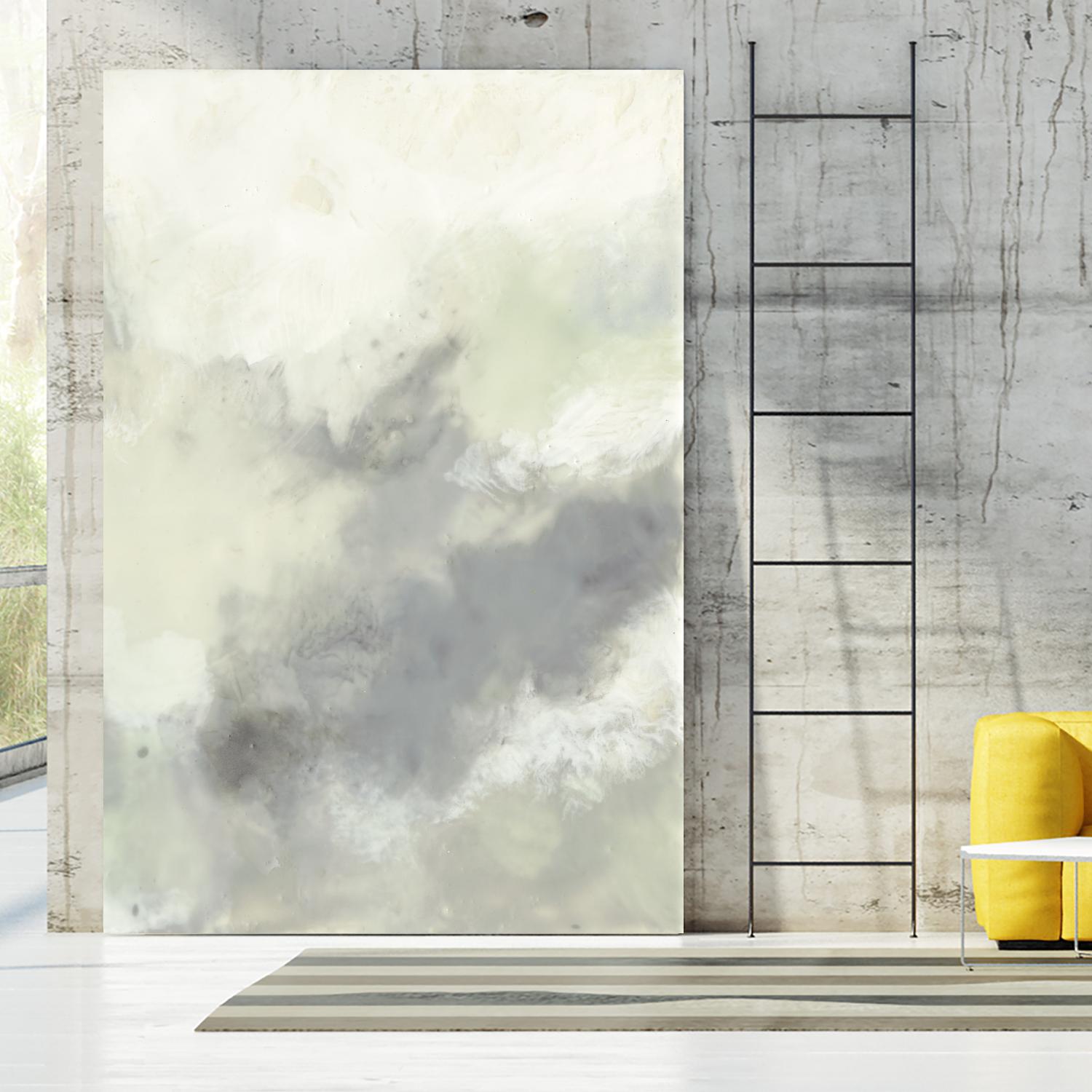 Cloud Impressions II by Jennifer Goldberger on GIANT ART - green abstract