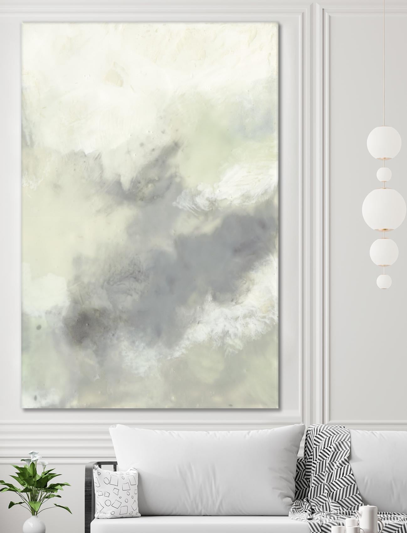 Cloud Impressions II by Jennifer Goldberger on GIANT ART - green abstract