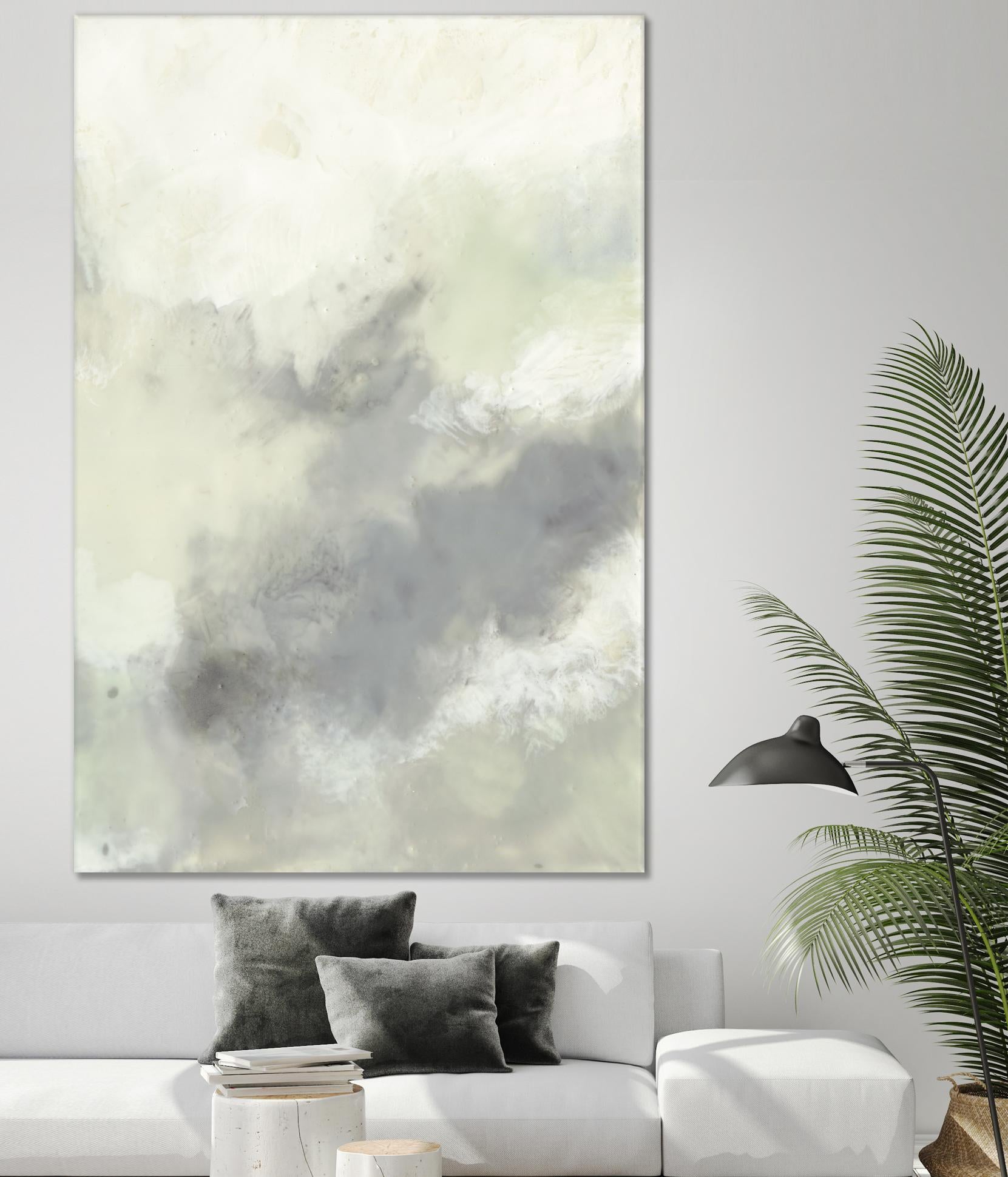 Cloud Impressions II by Jennifer Goldberger on GIANT ART - green abstract