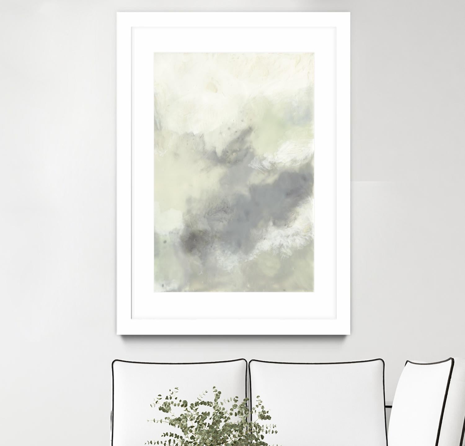 Cloud Impressions II by Jennifer Goldberger on GIANT ART - green abstract