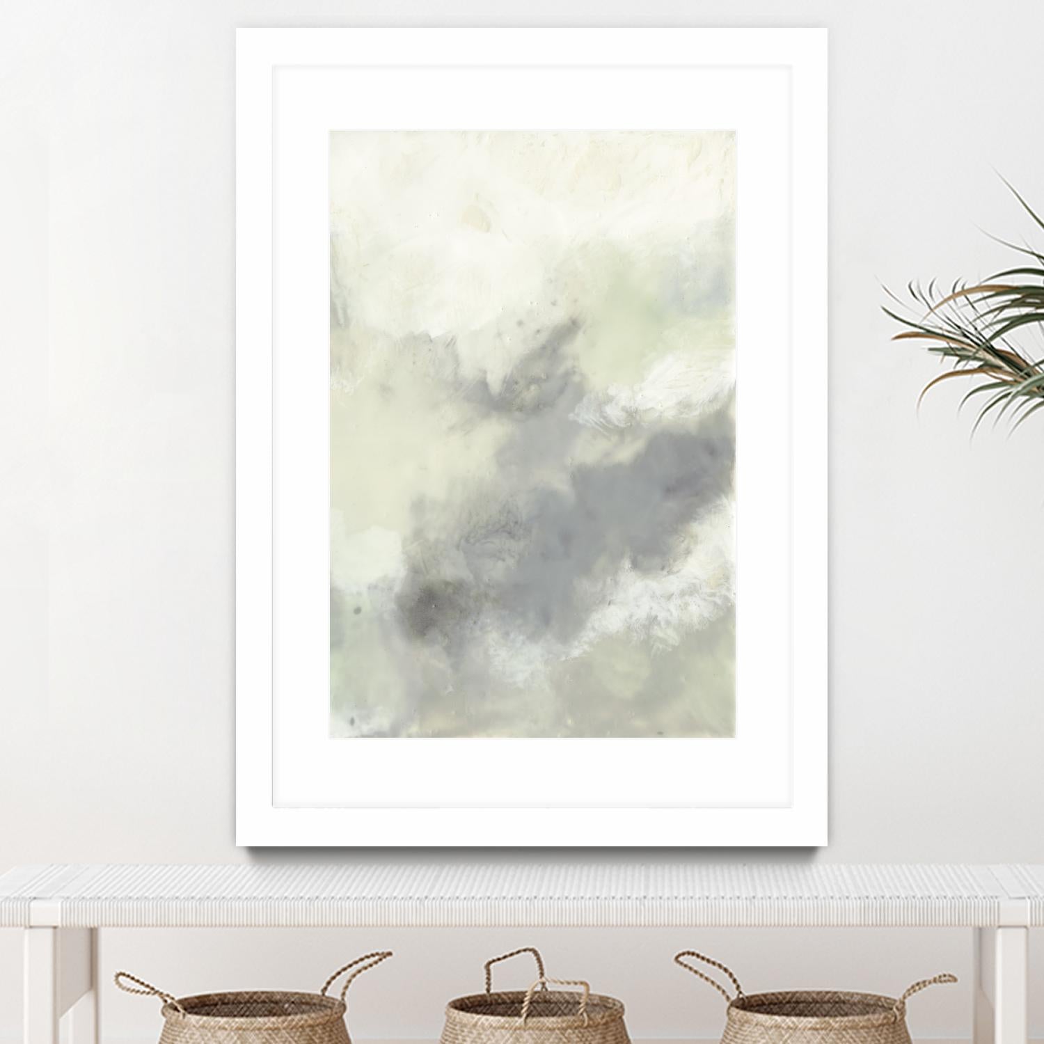 Cloud Impressions II by Jennifer Goldberger on GIANT ART - green abstract
