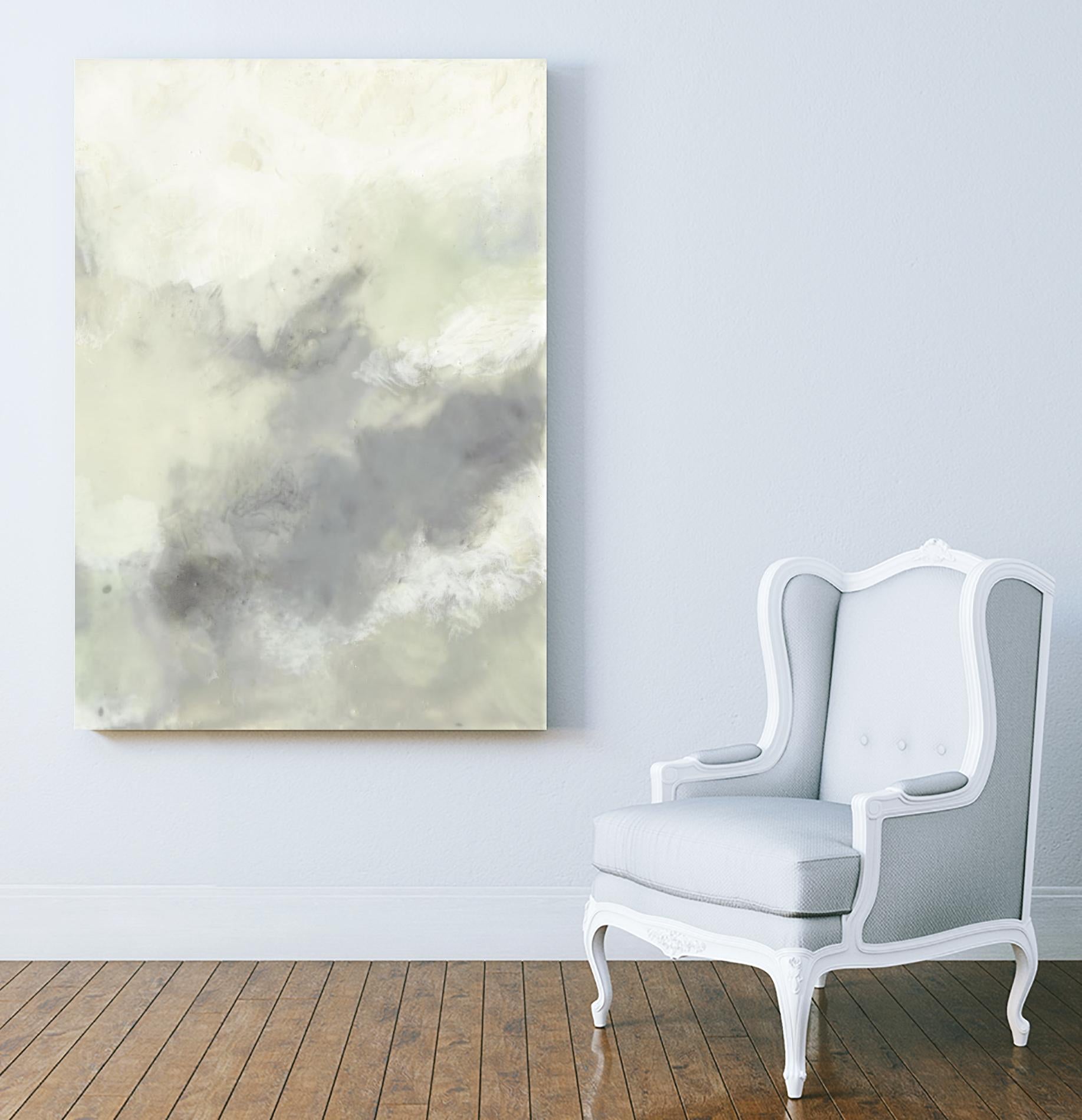 Cloud Impressions II by Jennifer Goldberger on GIANT ART - green abstract