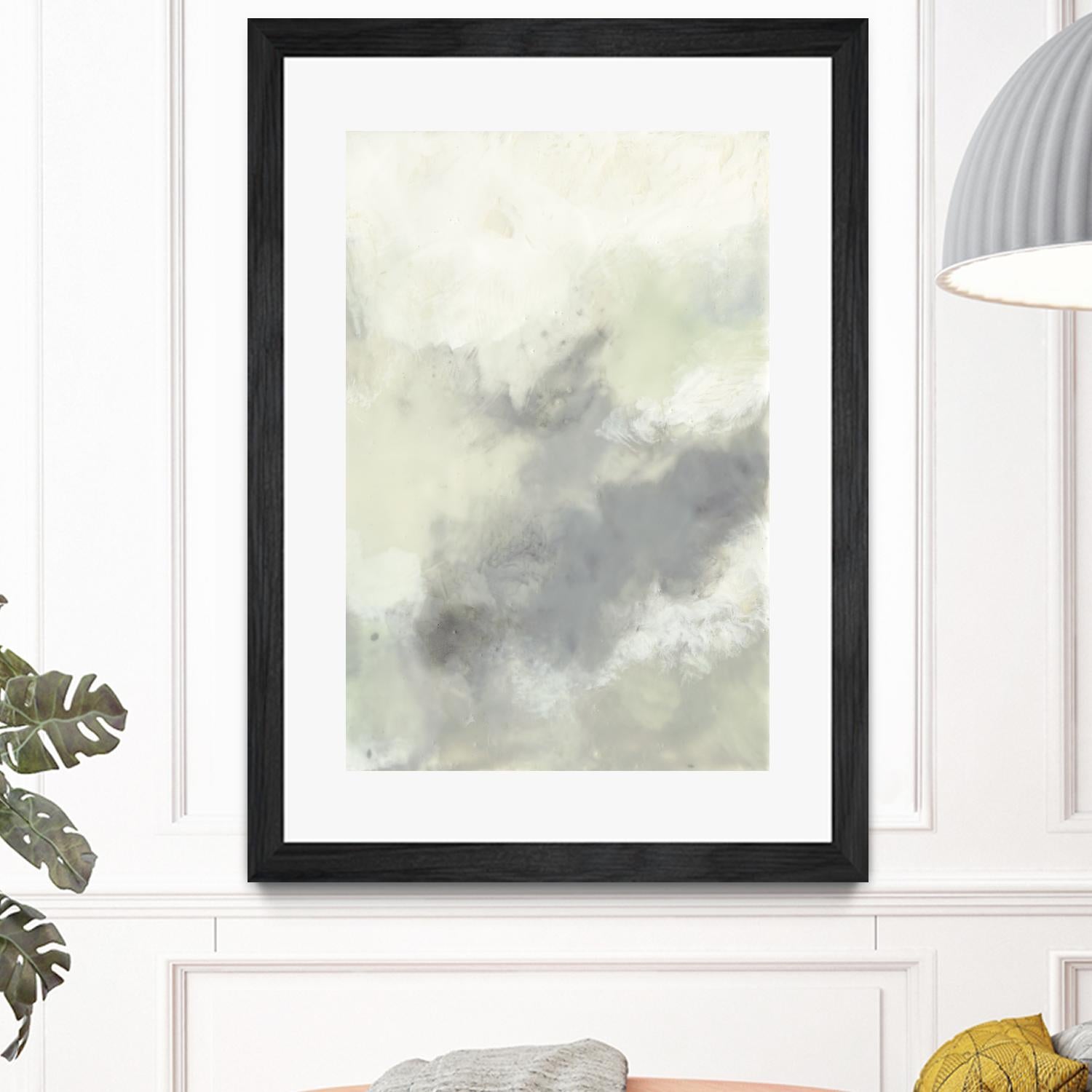 Cloud Impressions II by Jennifer Goldberger on GIANT ART - green abstract