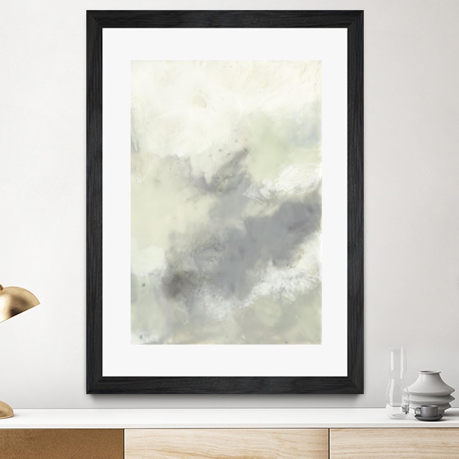Cloud Impressions II by Jennifer Goldberger on GIANT ART - green abstract