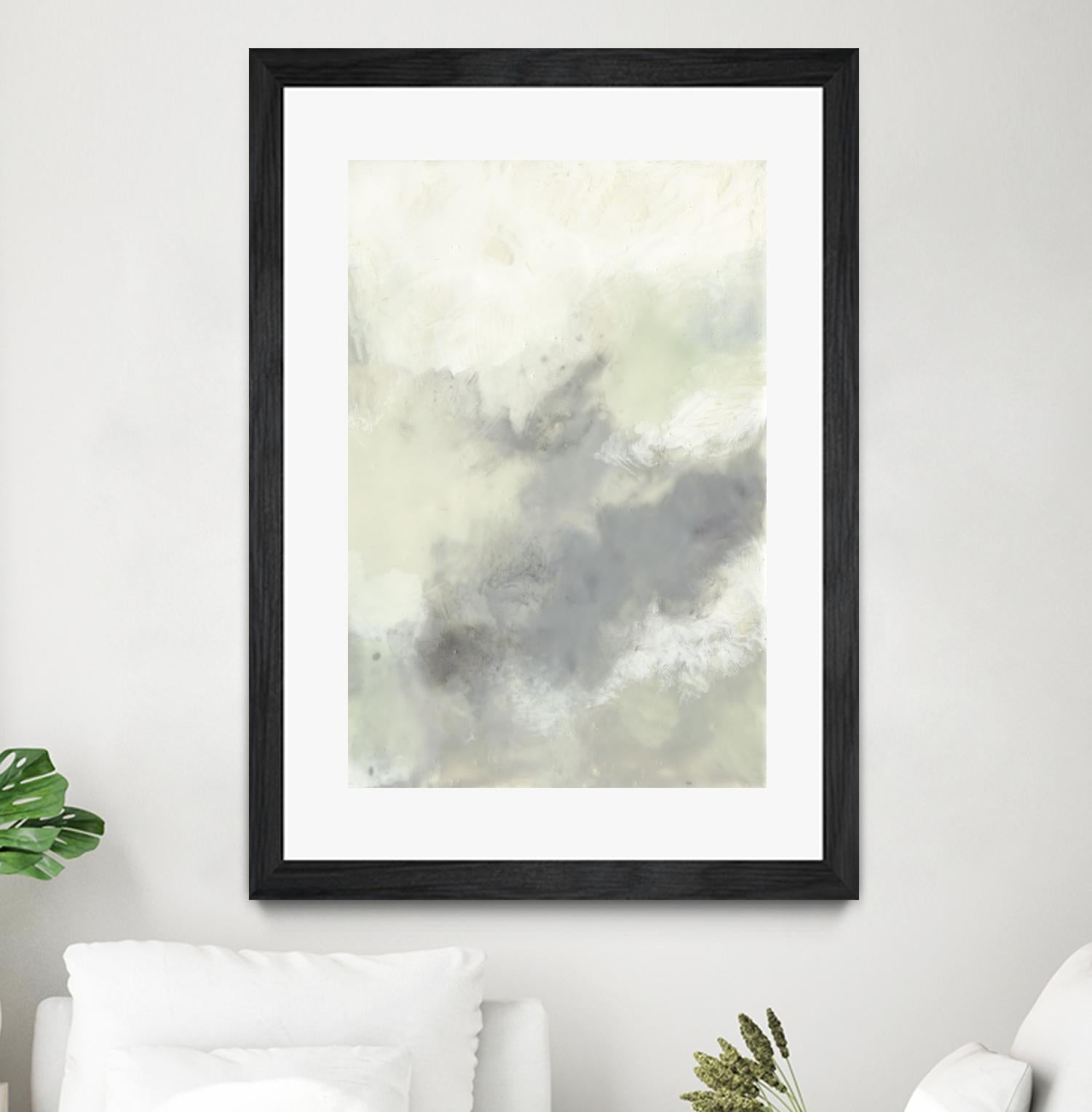 Cloud Impressions II by Jennifer Goldberger on GIANT ART - green abstract