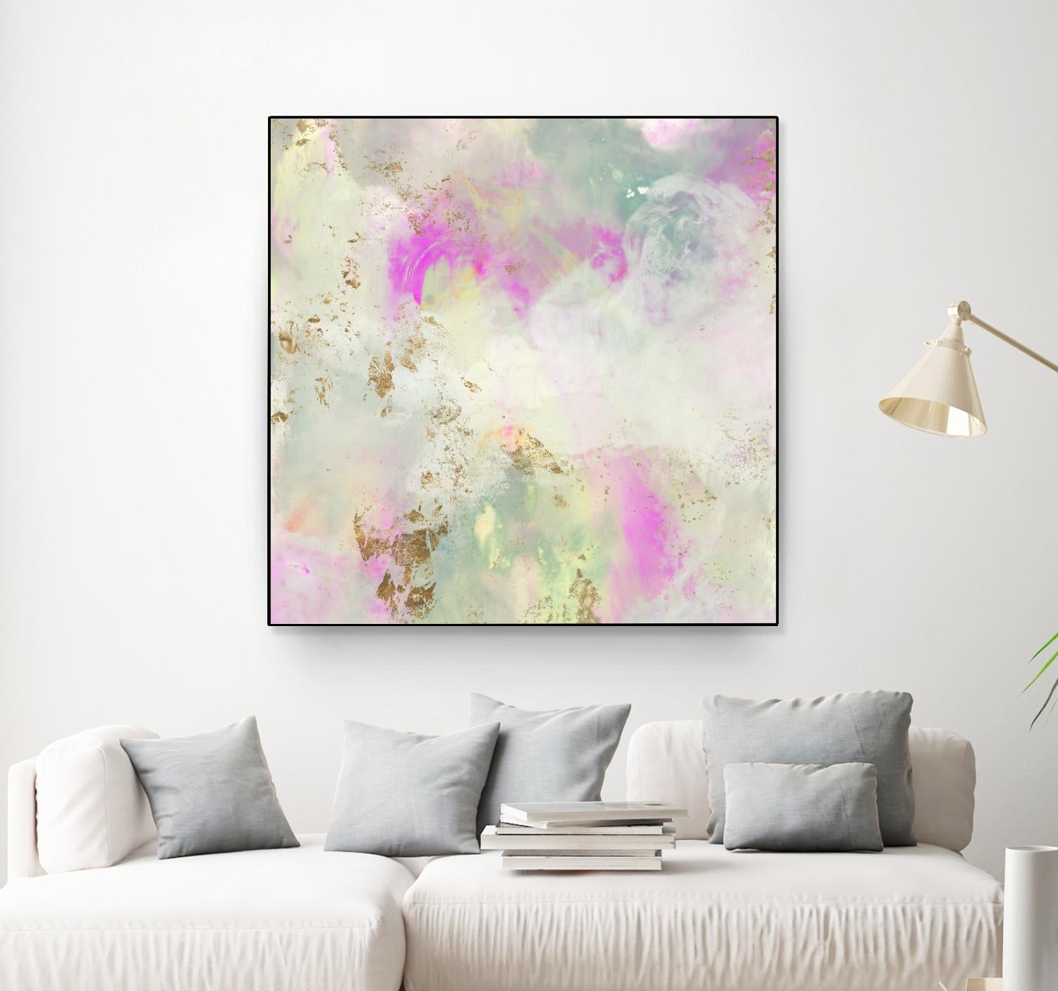 Pastel Swoop I by Jennifer Goldberger on GIANT ART - abstract