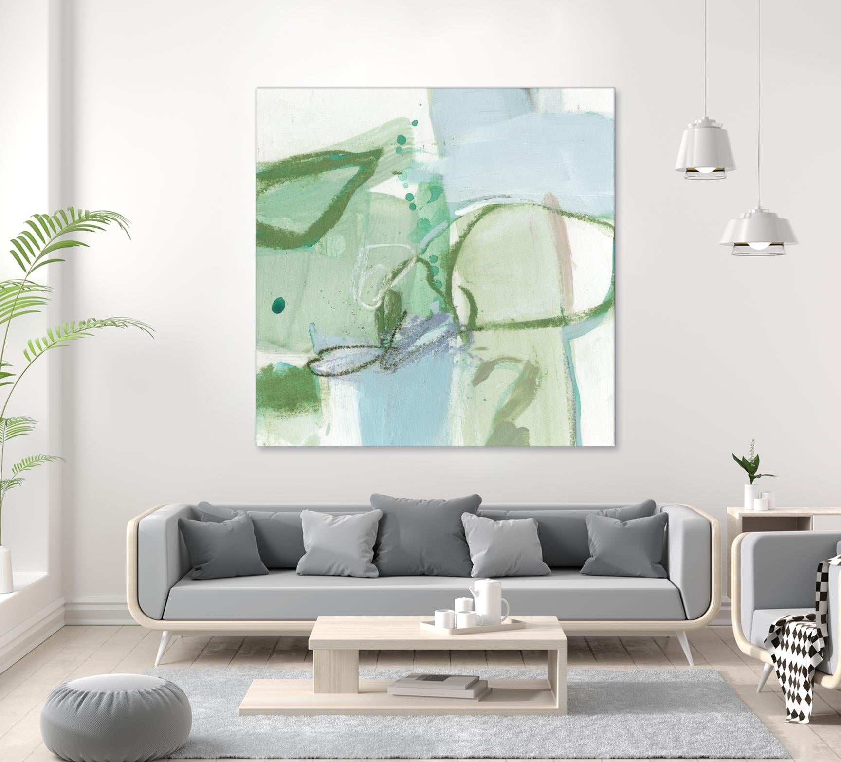 Olive I by Christina Long on GIANT ART - green abstract