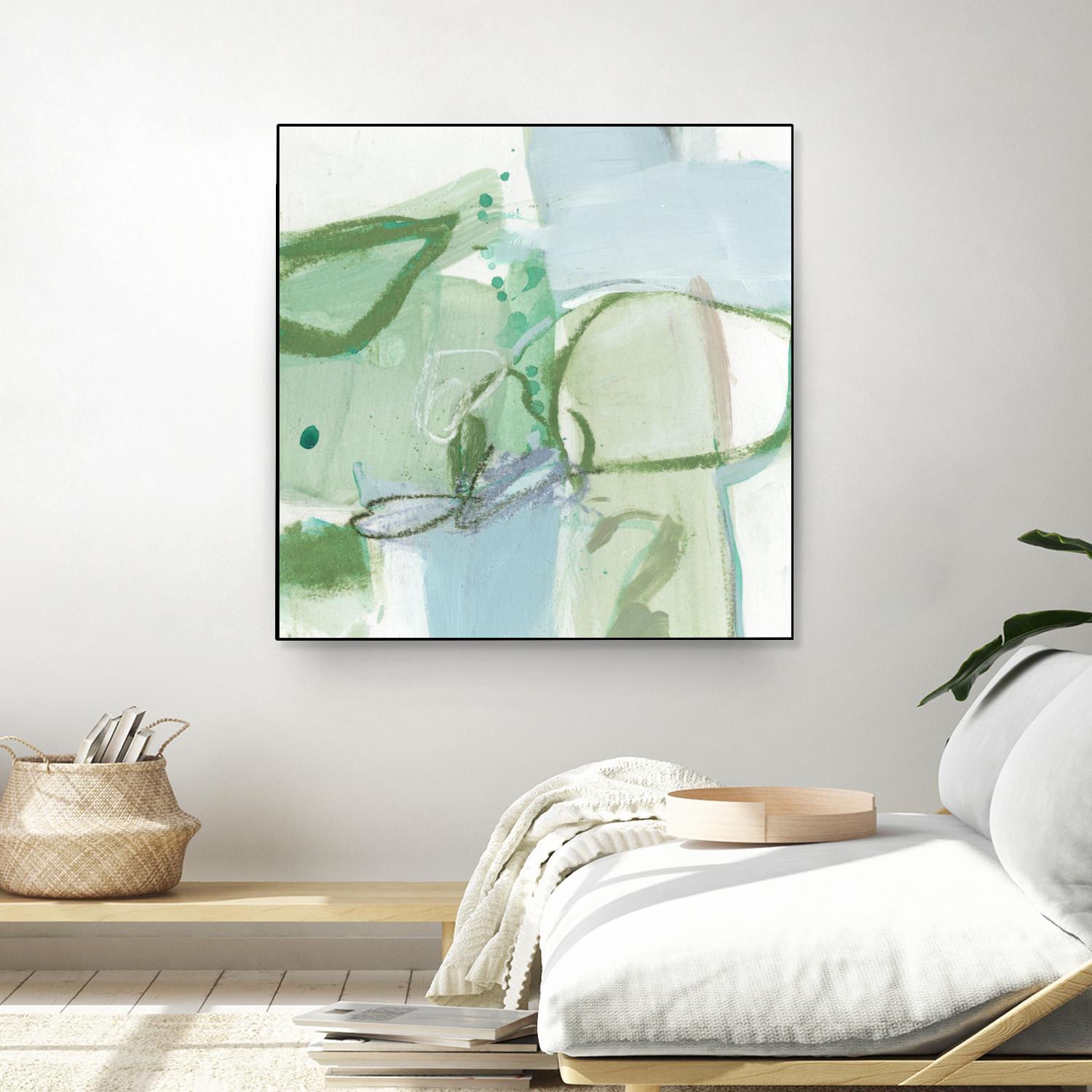 Olive I by Christina Long on GIANT ART - green abstract