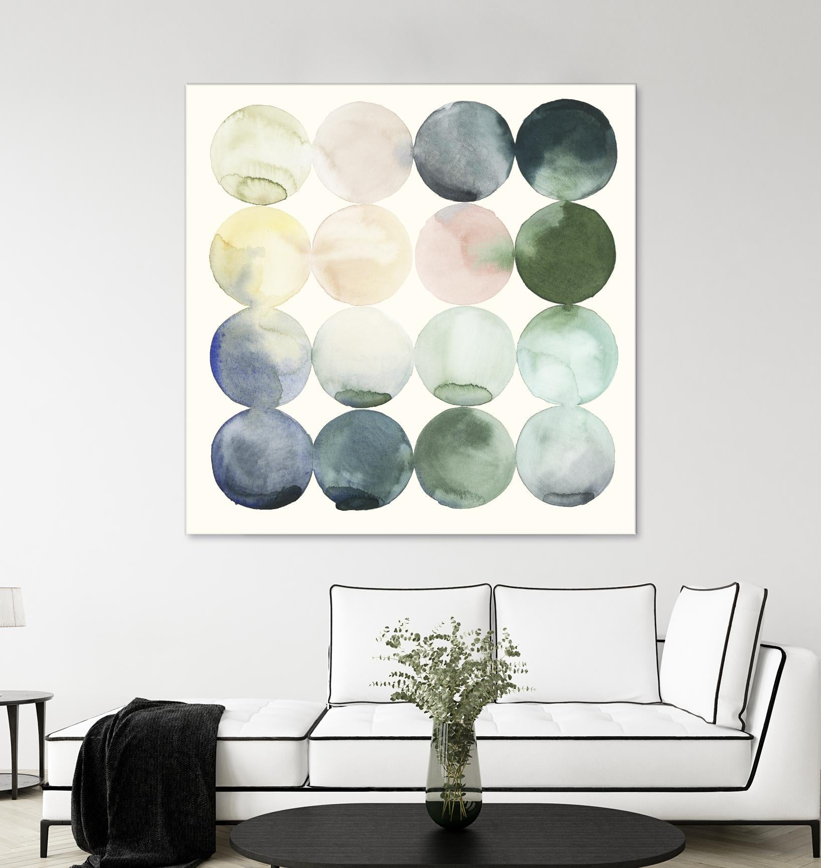 Pastel Hoops II by Grace Popp on GIANT ART - green abstract