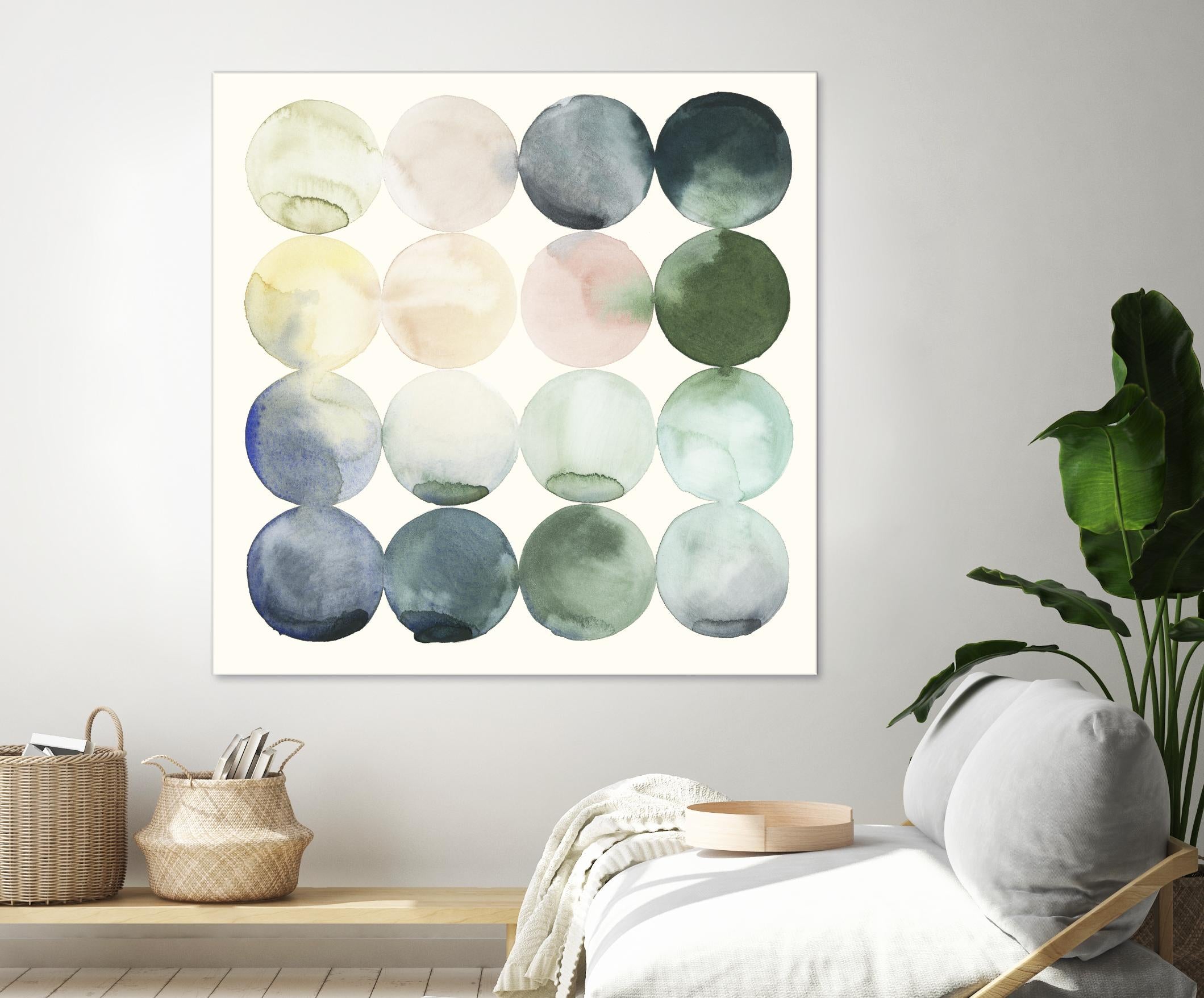Pastel Hoops II by Grace Popp on GIANT ART - green abstract