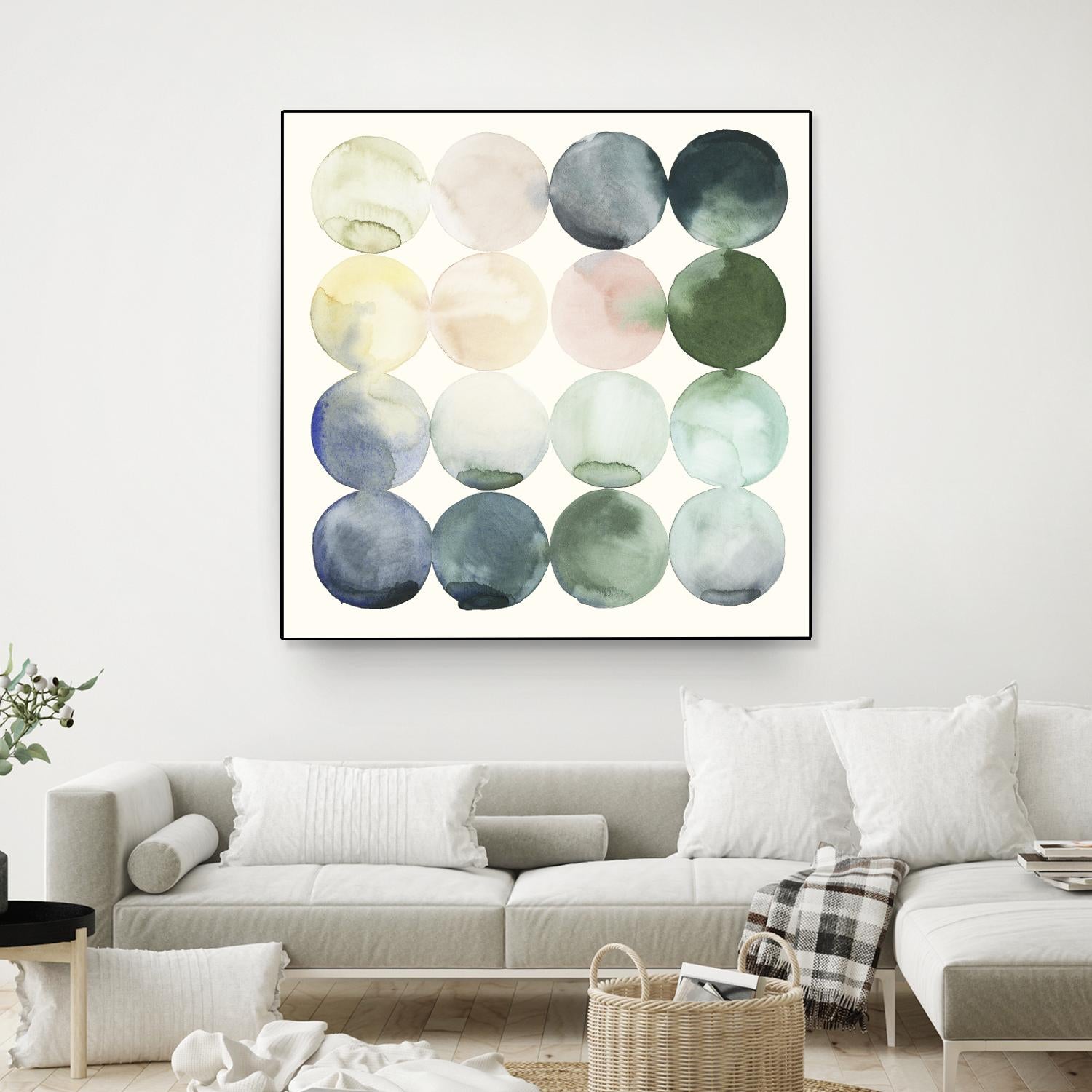 Pastel Hoops II by Grace Popp on GIANT ART - green abstract