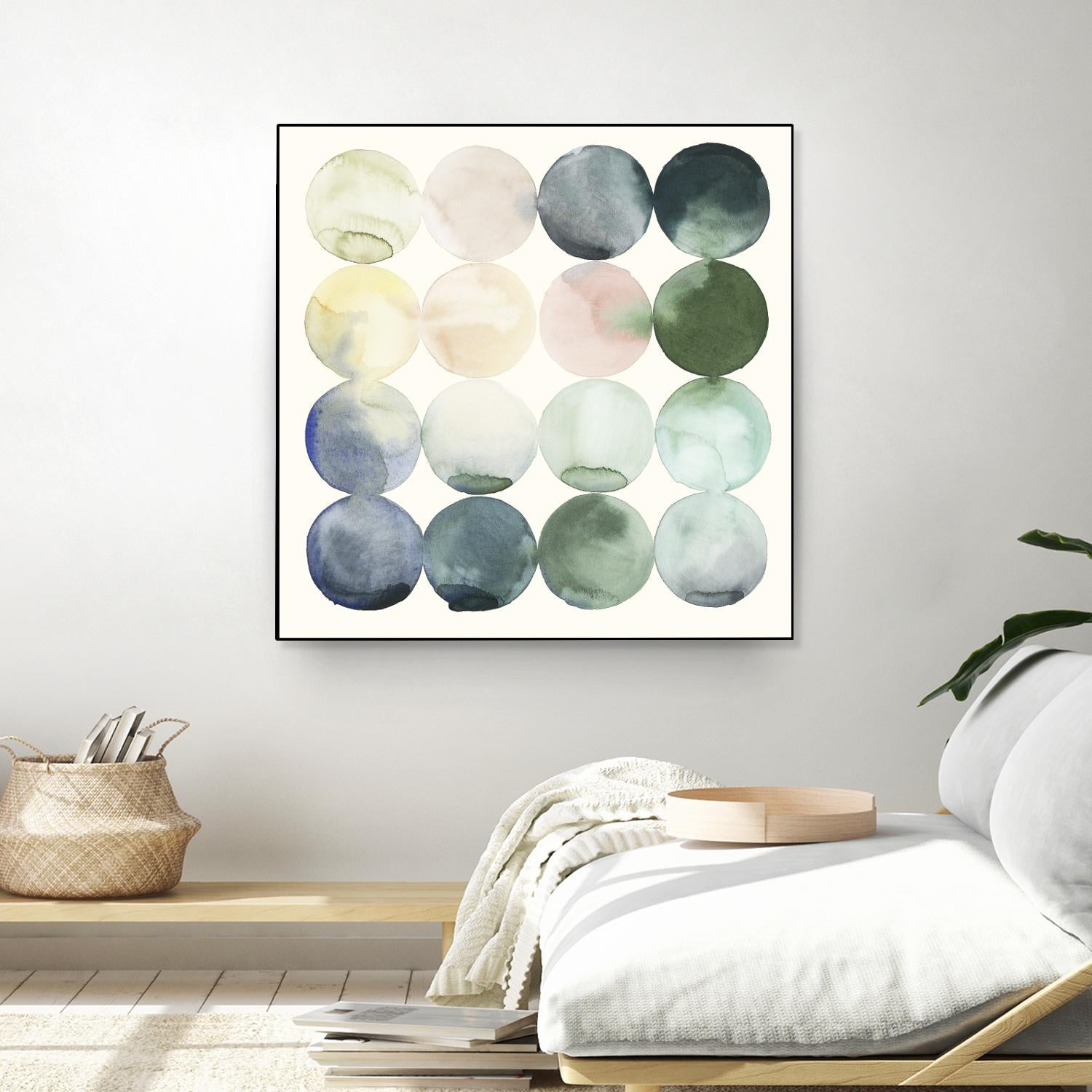 Pastel Hoops II by Grace Popp on GIANT ART - green abstract