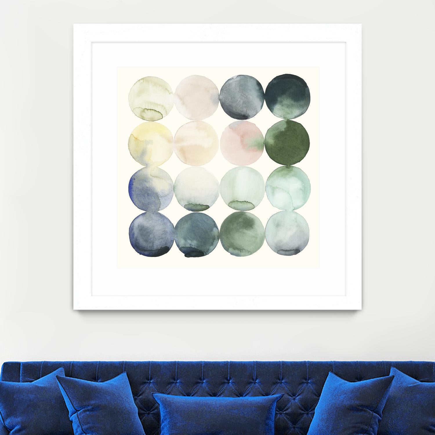 Pastel Hoops II by Grace Popp on GIANT ART - green abstract