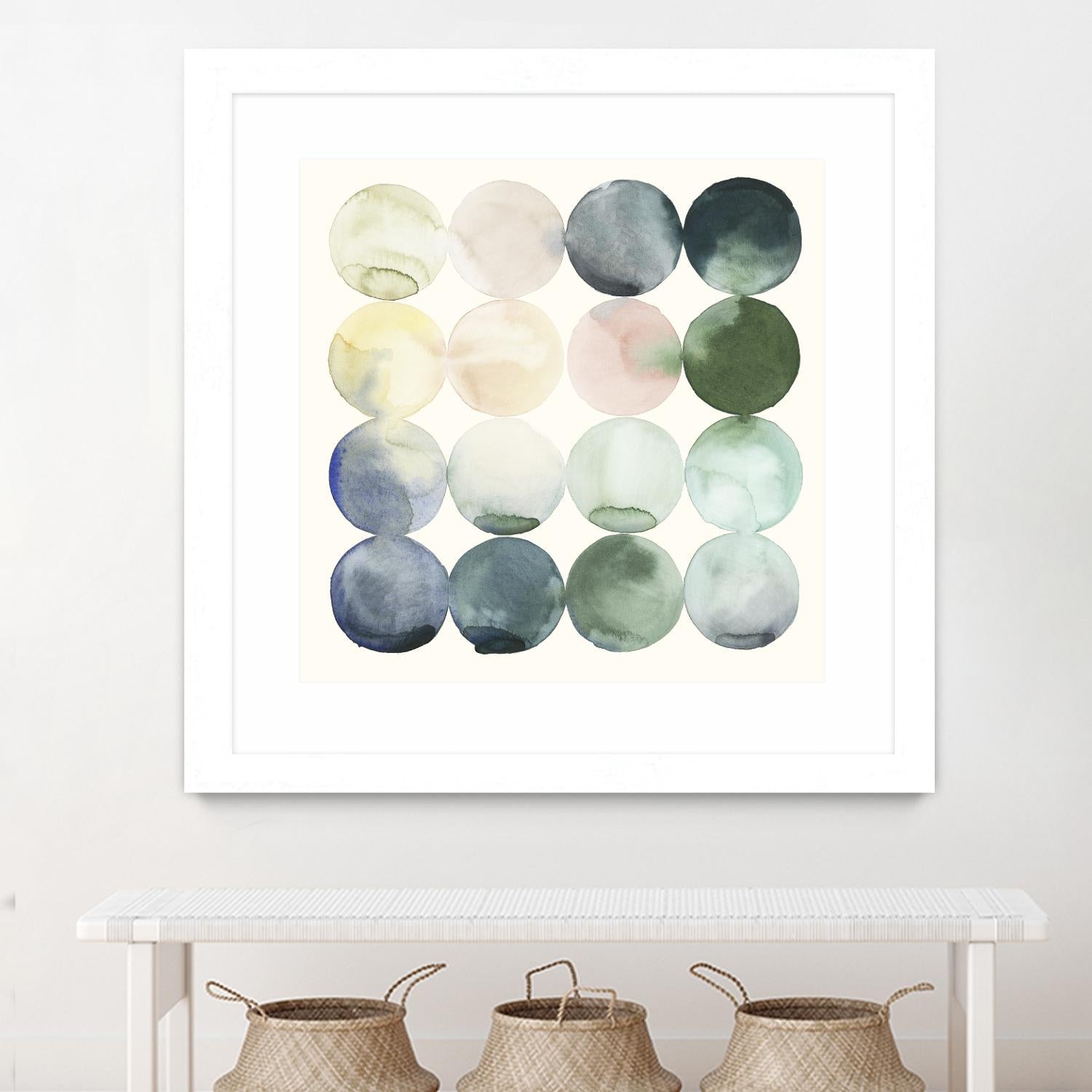 Pastel Hoops II by Grace Popp on GIANT ART - green abstract